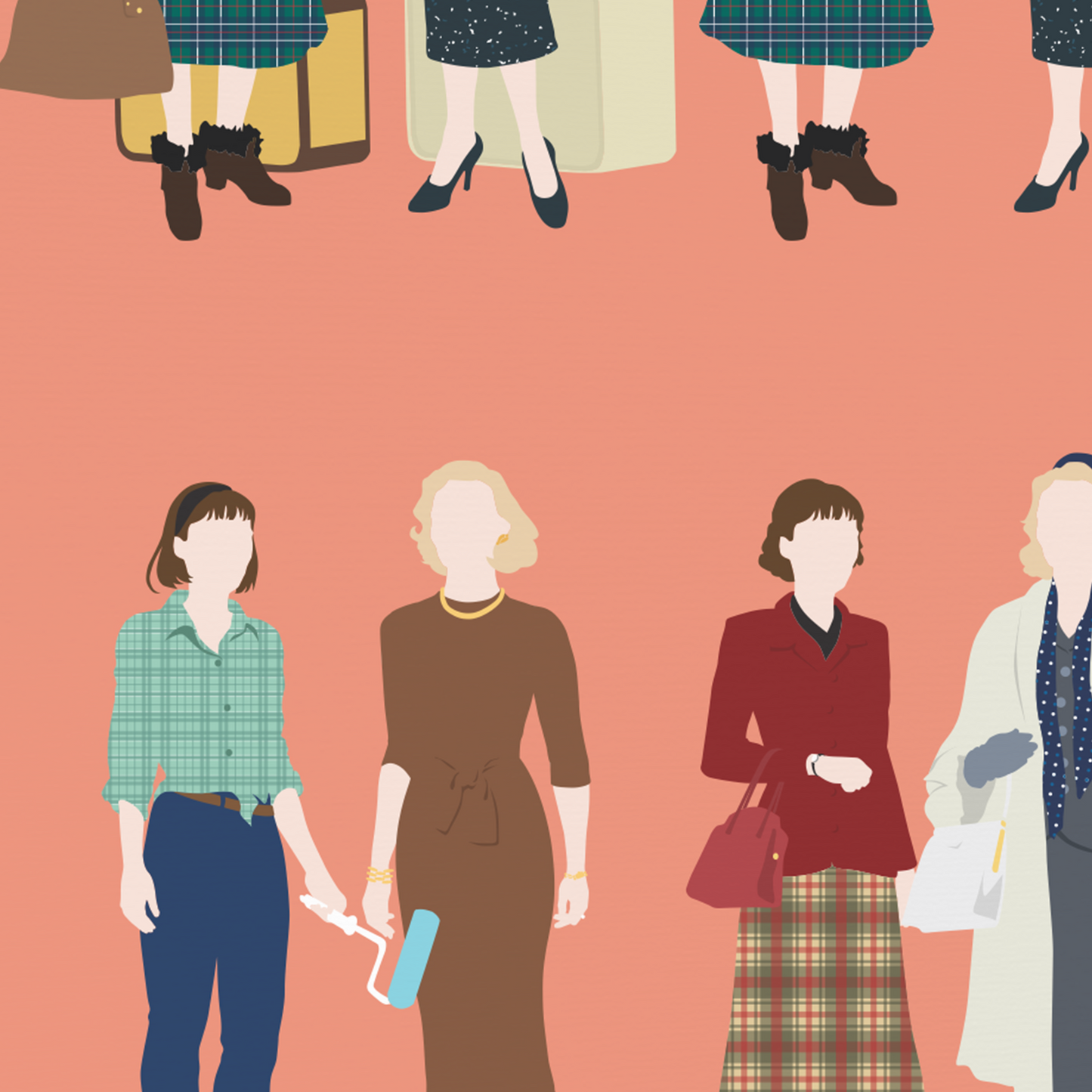 Carol Movie Poster, Carol and Therese, 50s fashion print LGBT