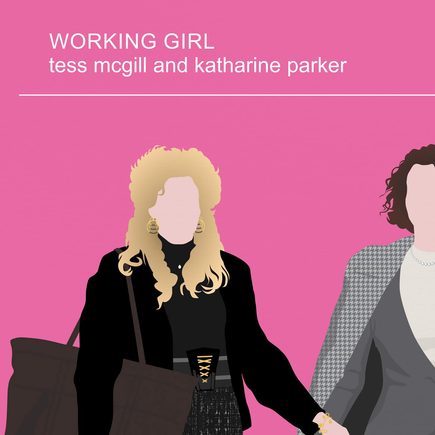New Item! Working Girl fashion poster, Melanie Griffith and Sigourney Weaver