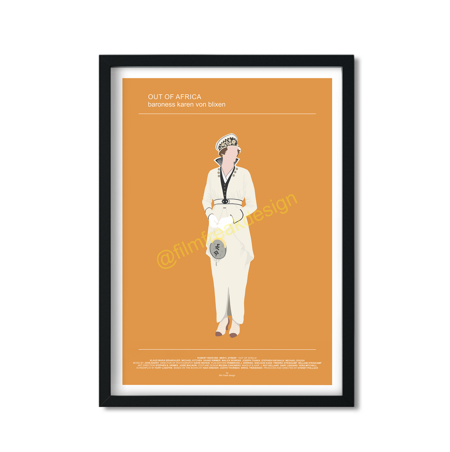 New item! Out of Africa wardrobe poster, Meryl Streep as Karen Blixen, 1985 movie