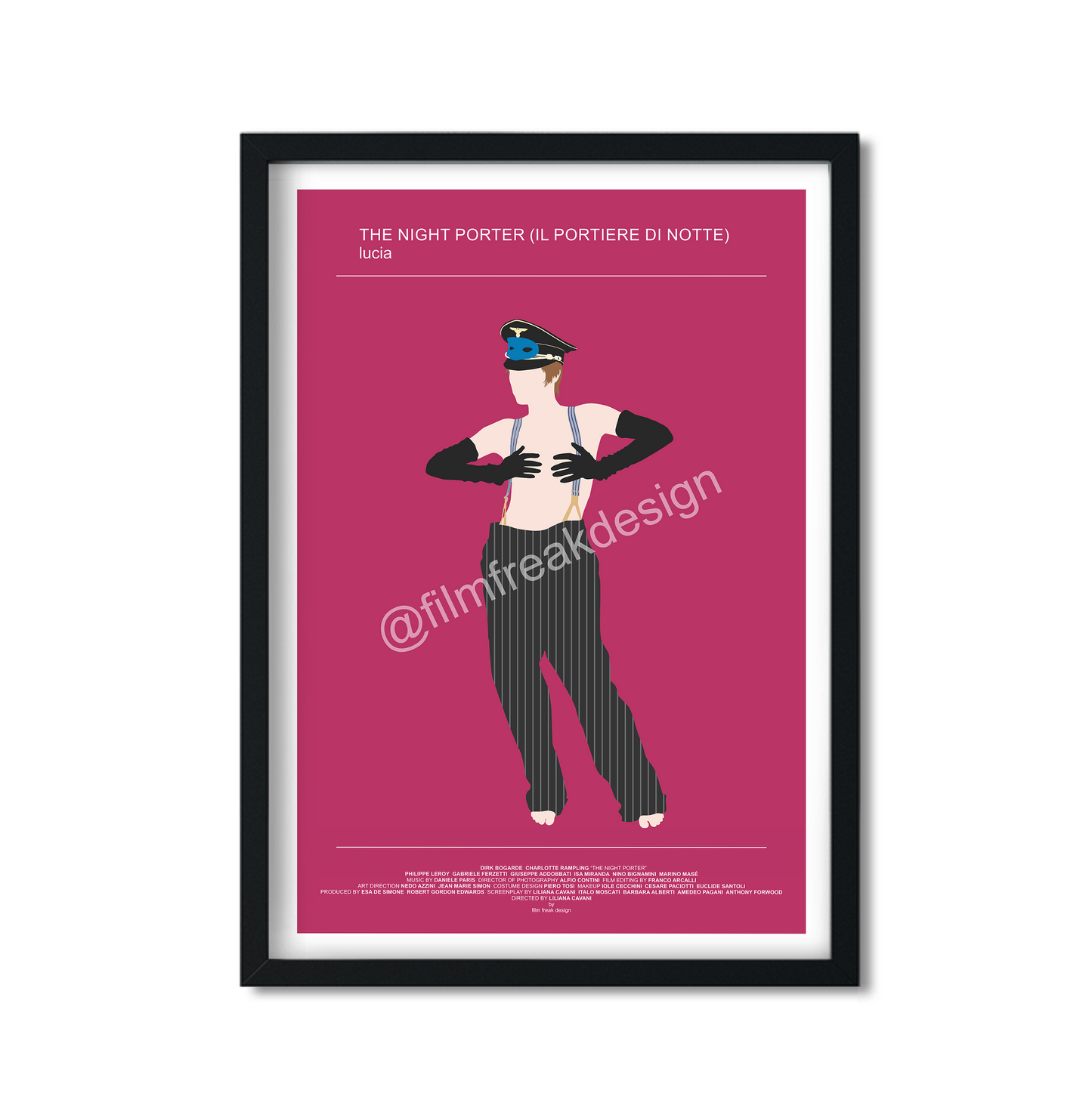 New Item! The Night Porter movie poster, Charlotte Rampling as Lucia