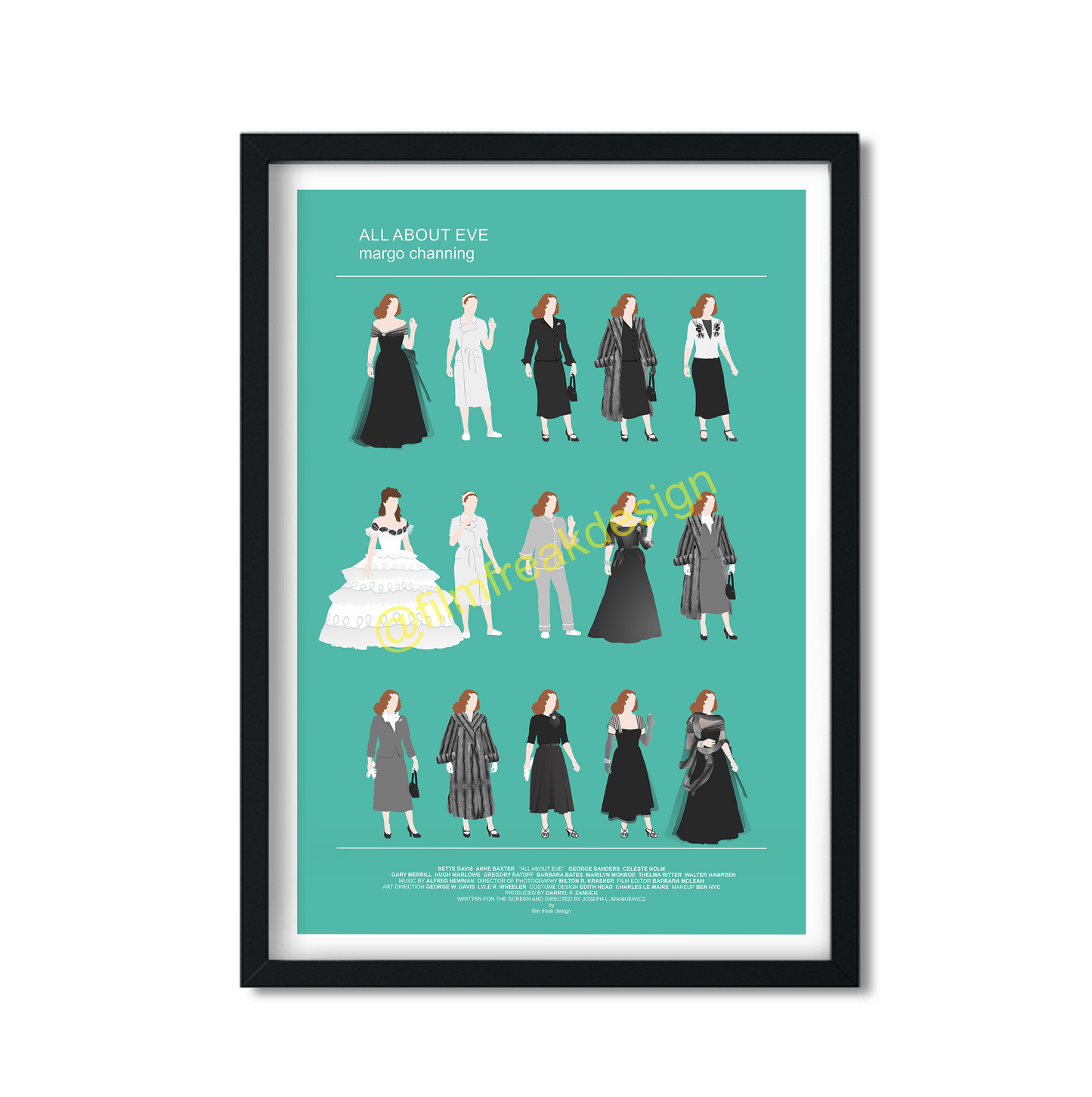 All About Eve poster, Margo Channing Bette Davis print