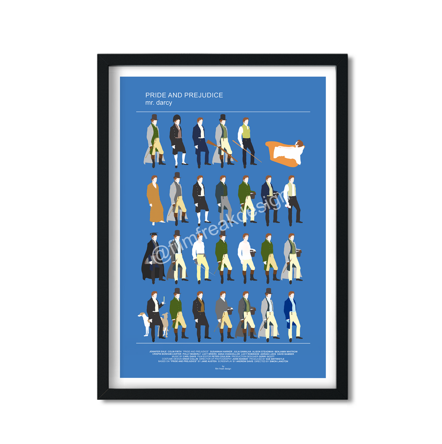 Mr Darcy minimalist poster from Pride and Prejudice