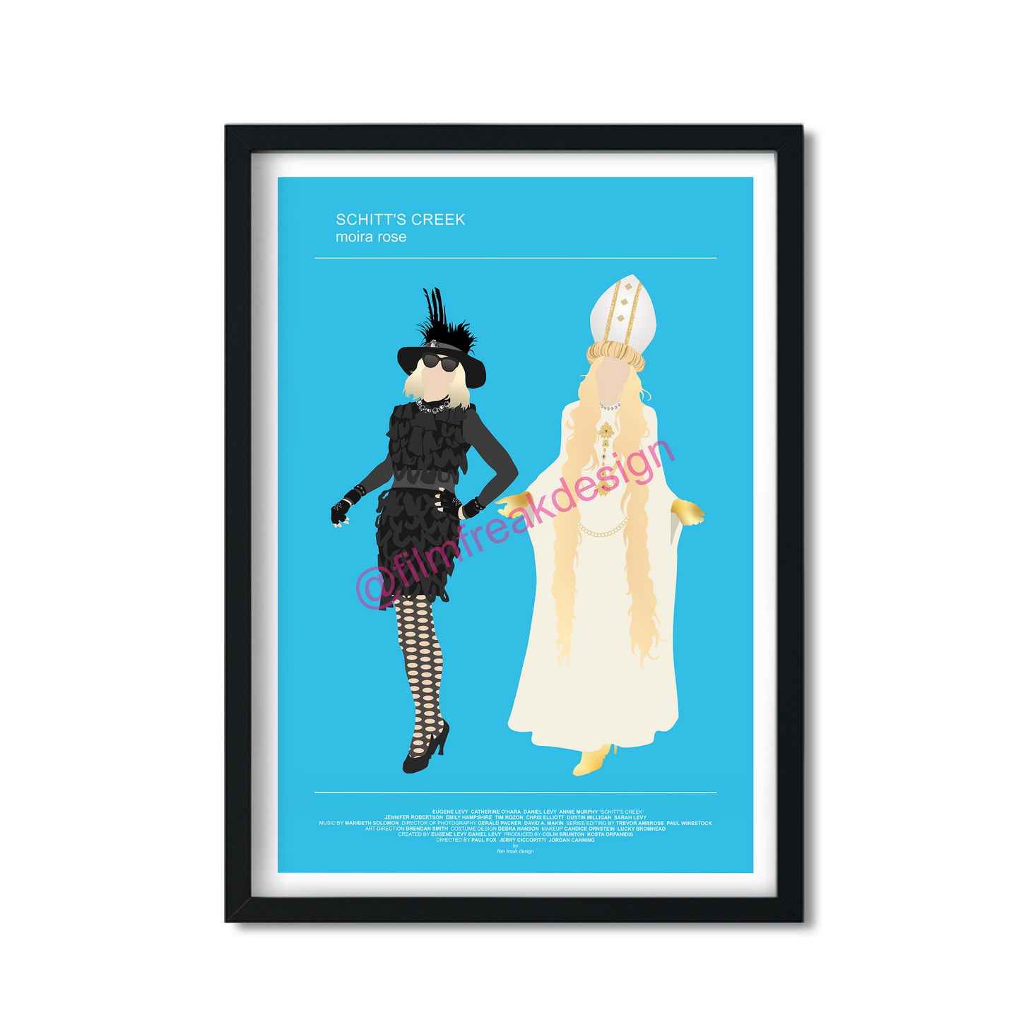 New item! Moira Rose's fashion on Schitt's Creek, wardrobe fan art poster