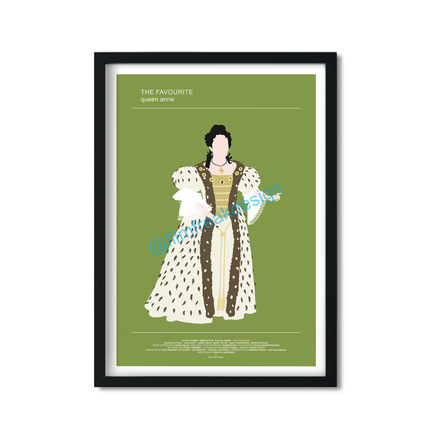 New item! The Favourite poster, Olivia Colman as Queen Anne, Yorgos Lanthimos