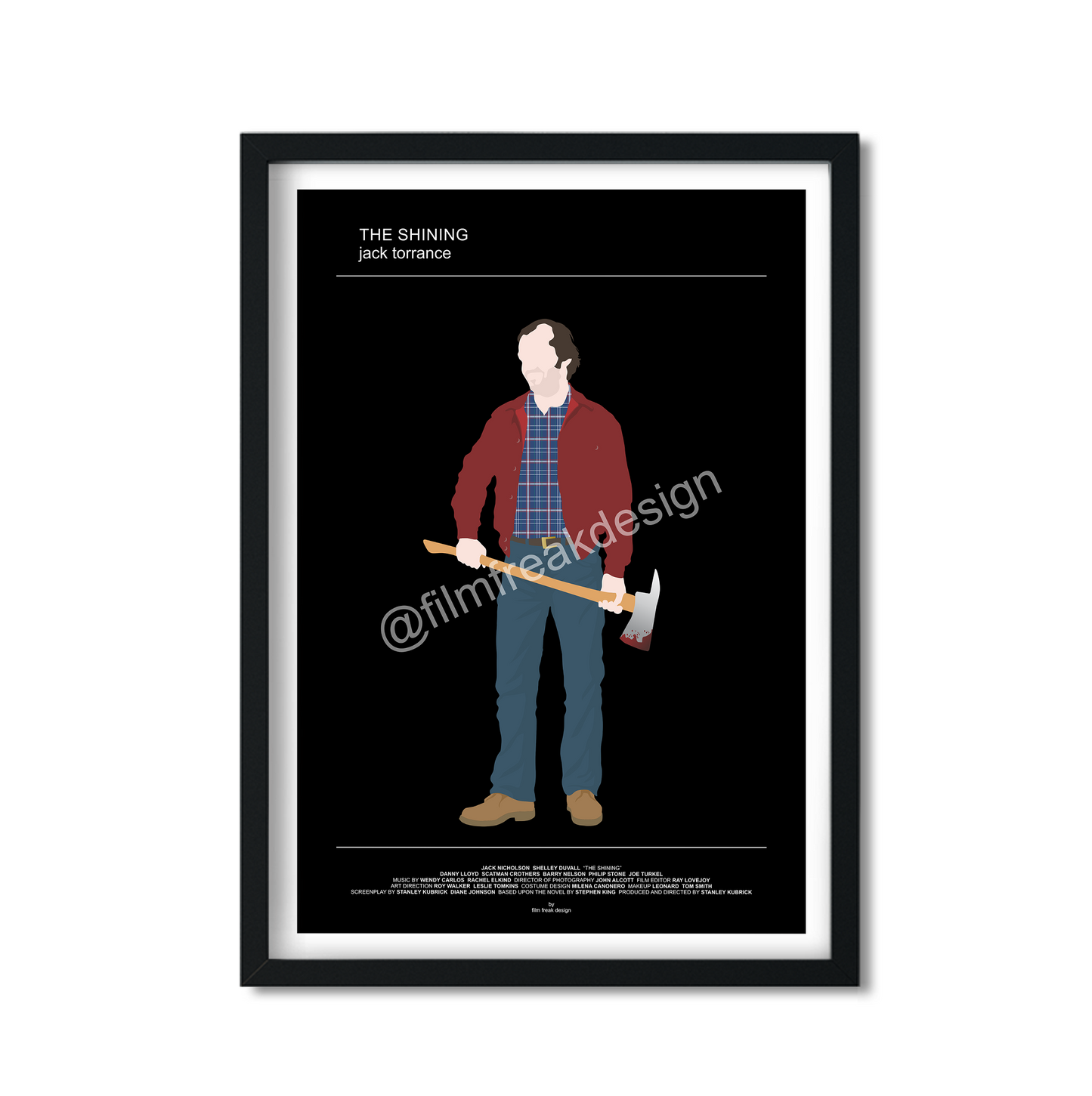 The Shining movie poster, Jack Torrance, Stanley Kubrick