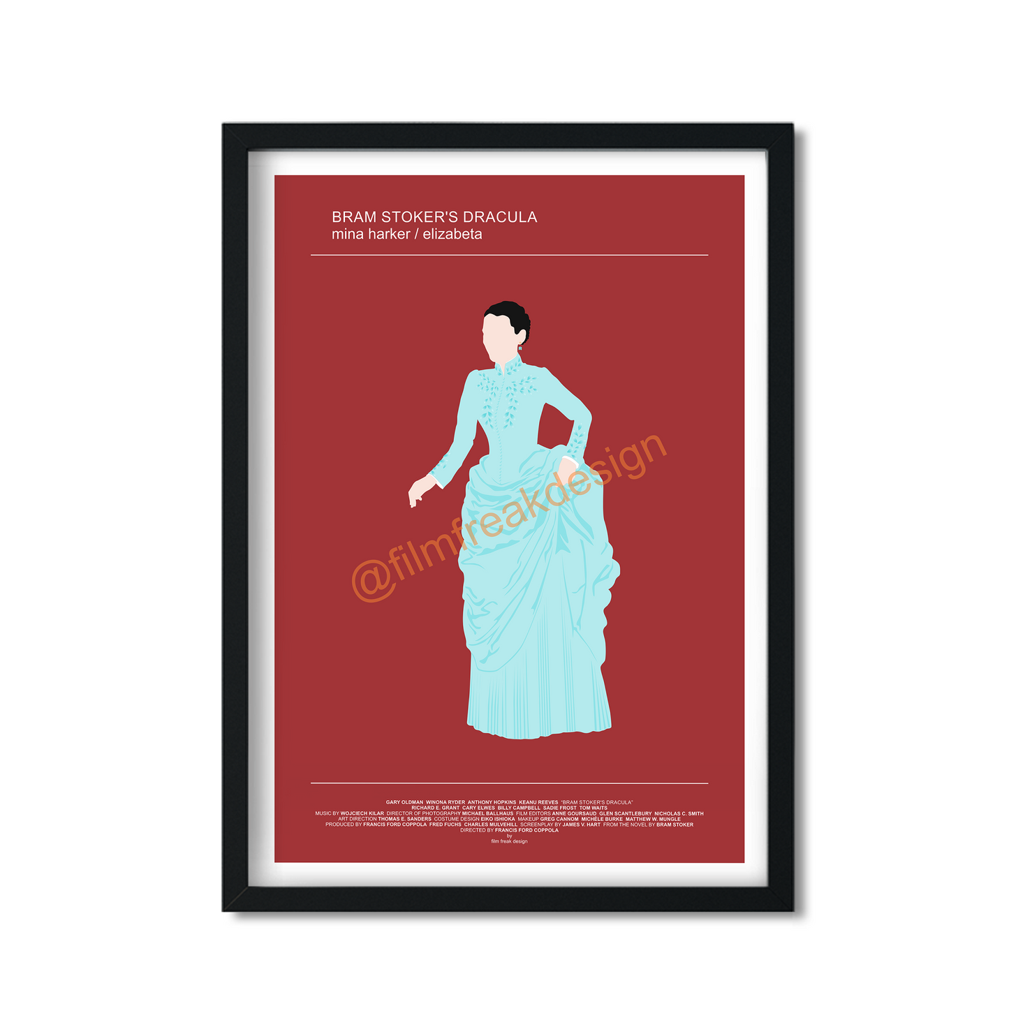 New item! Bram Stoker's Dracula poster, 1992 film, Winona Ryder as Mina Harker