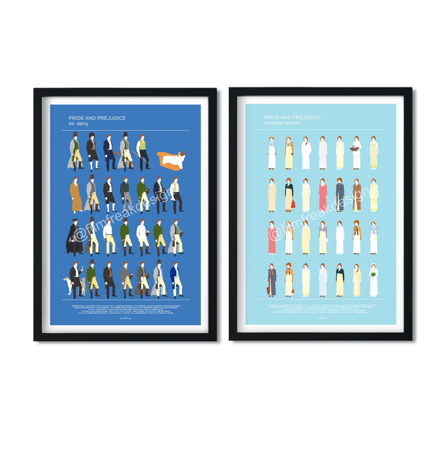Pride and Prejudice wall art - Elizabeth Bennet & Mr. Darcy