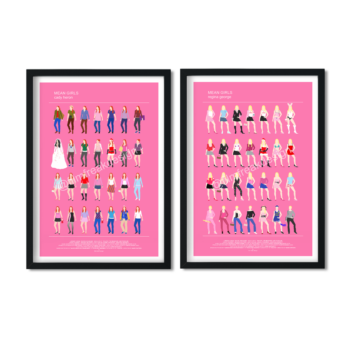 Mean Girls set of 2 posters - Regina George and Cady Heron