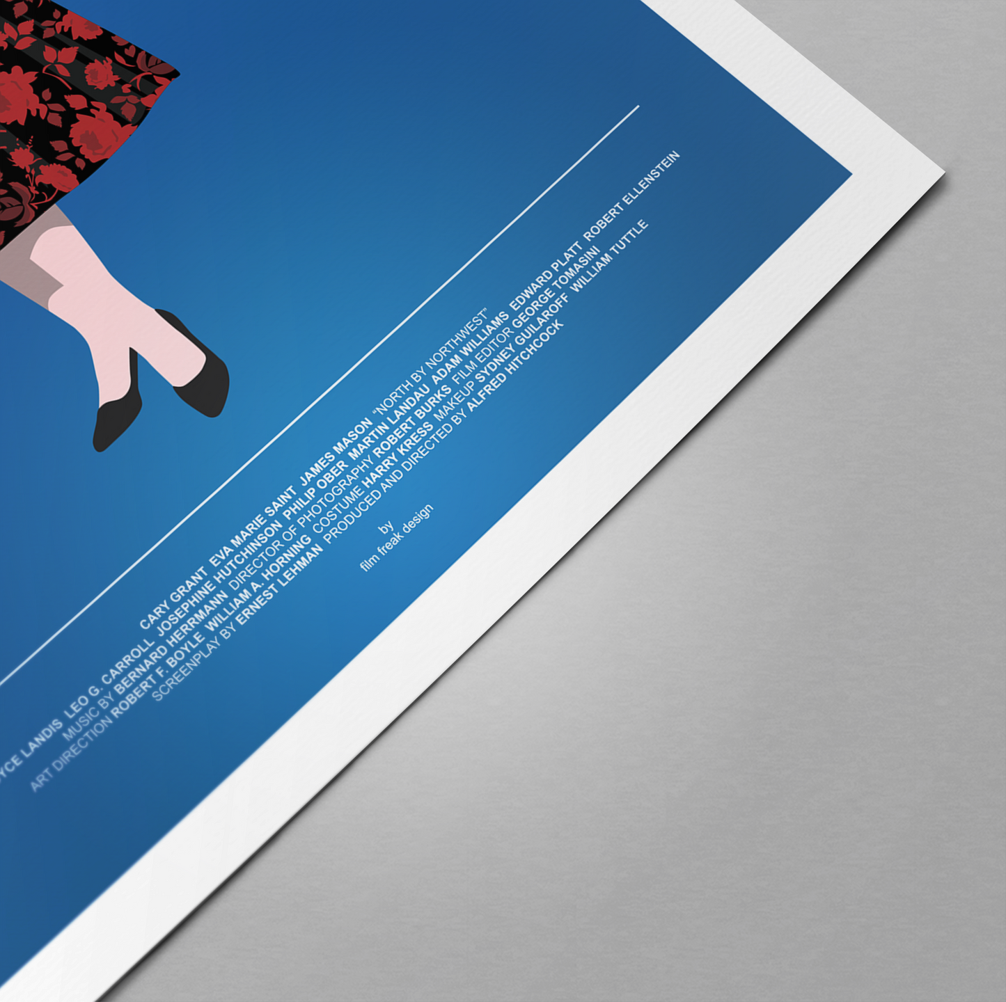 New Poster! North by Northwest 1959 movie poster, Eva Marie Saint Bergdorf-Goodman dress, Alfred Hitchcock