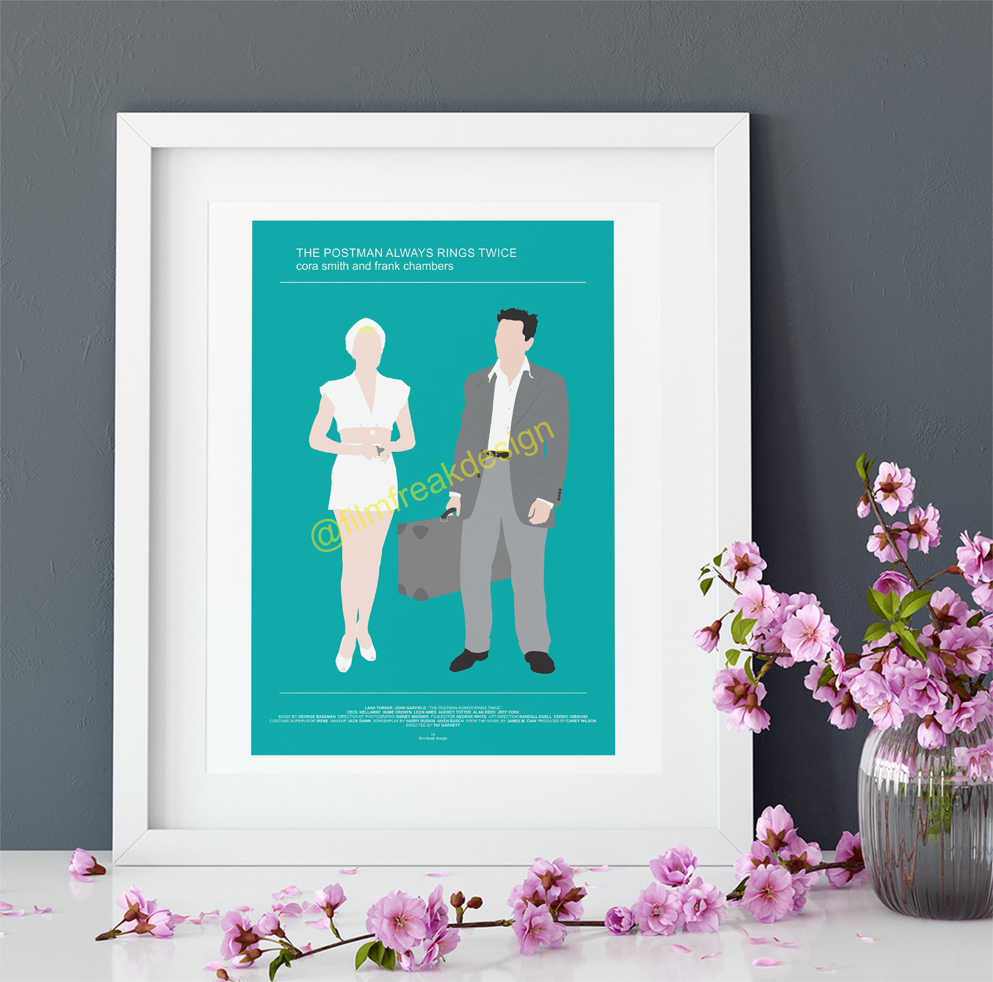Lana Turner and John Garfield poster, The Postman Always Rings Twice 1946