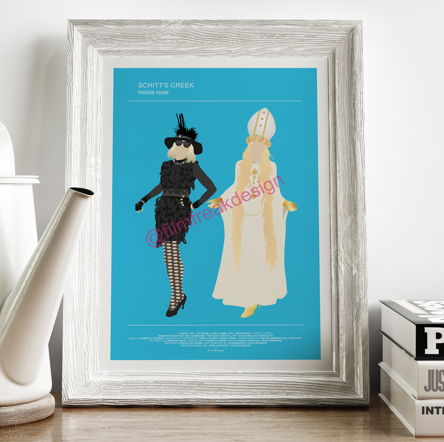 New item! Moira Rose's fashion on Schitt's Creek, wardrobe fan art poster