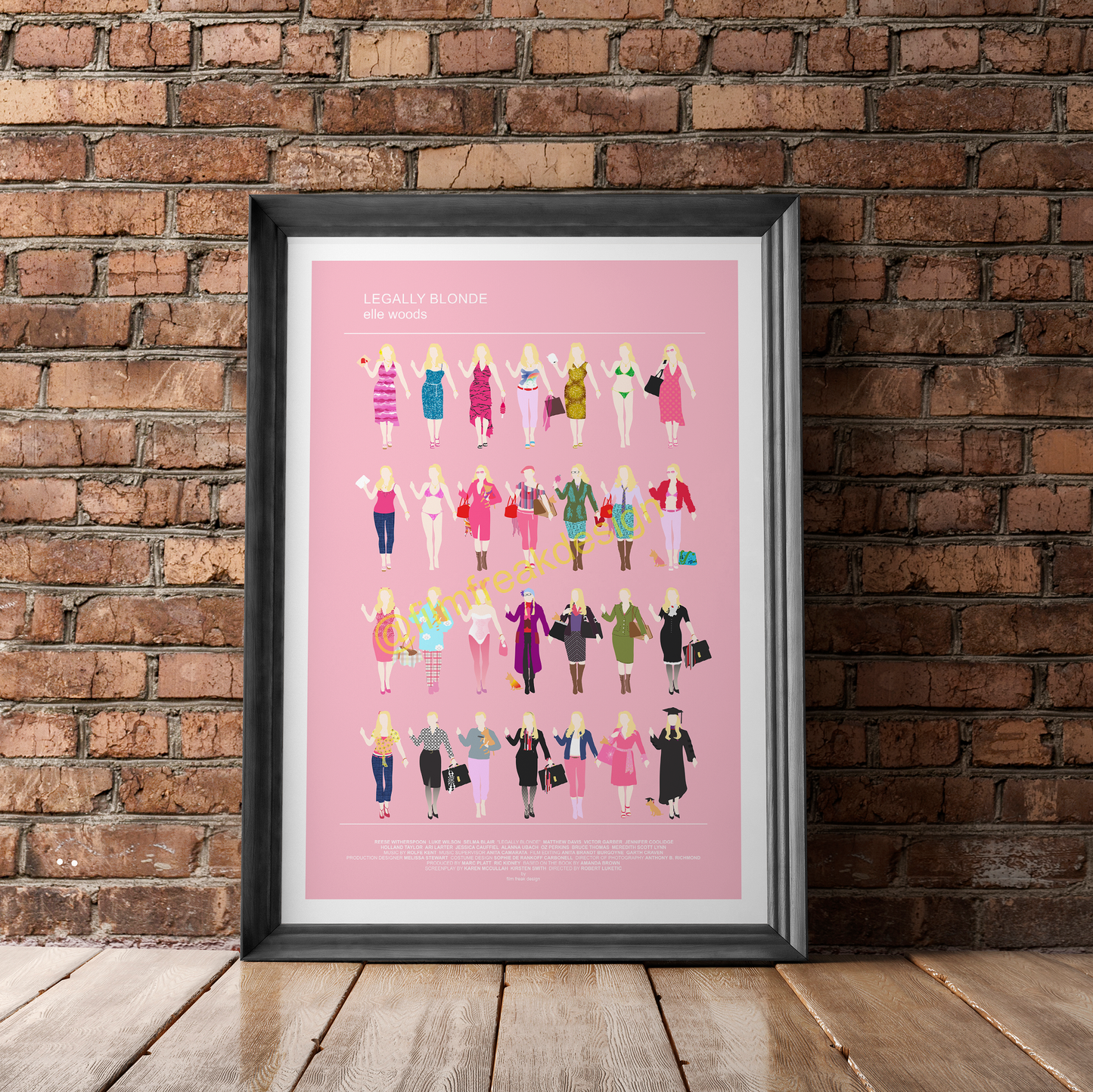 Legally Blonde Minimalist Fashion Poster, Elle Woods
