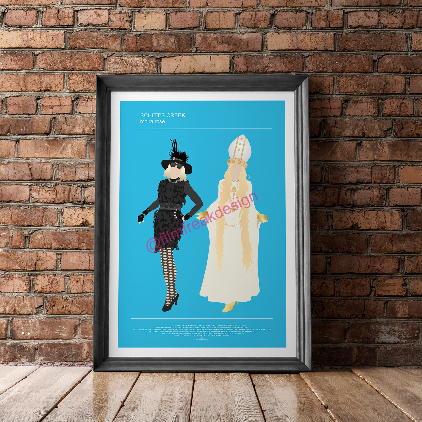 New item! Moira Rose's fashion on Schitt's Creek, wardrobe fan art poster