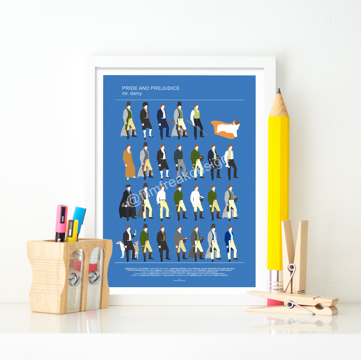 Mr Darcy minimalist poster from Pride and Prejudice