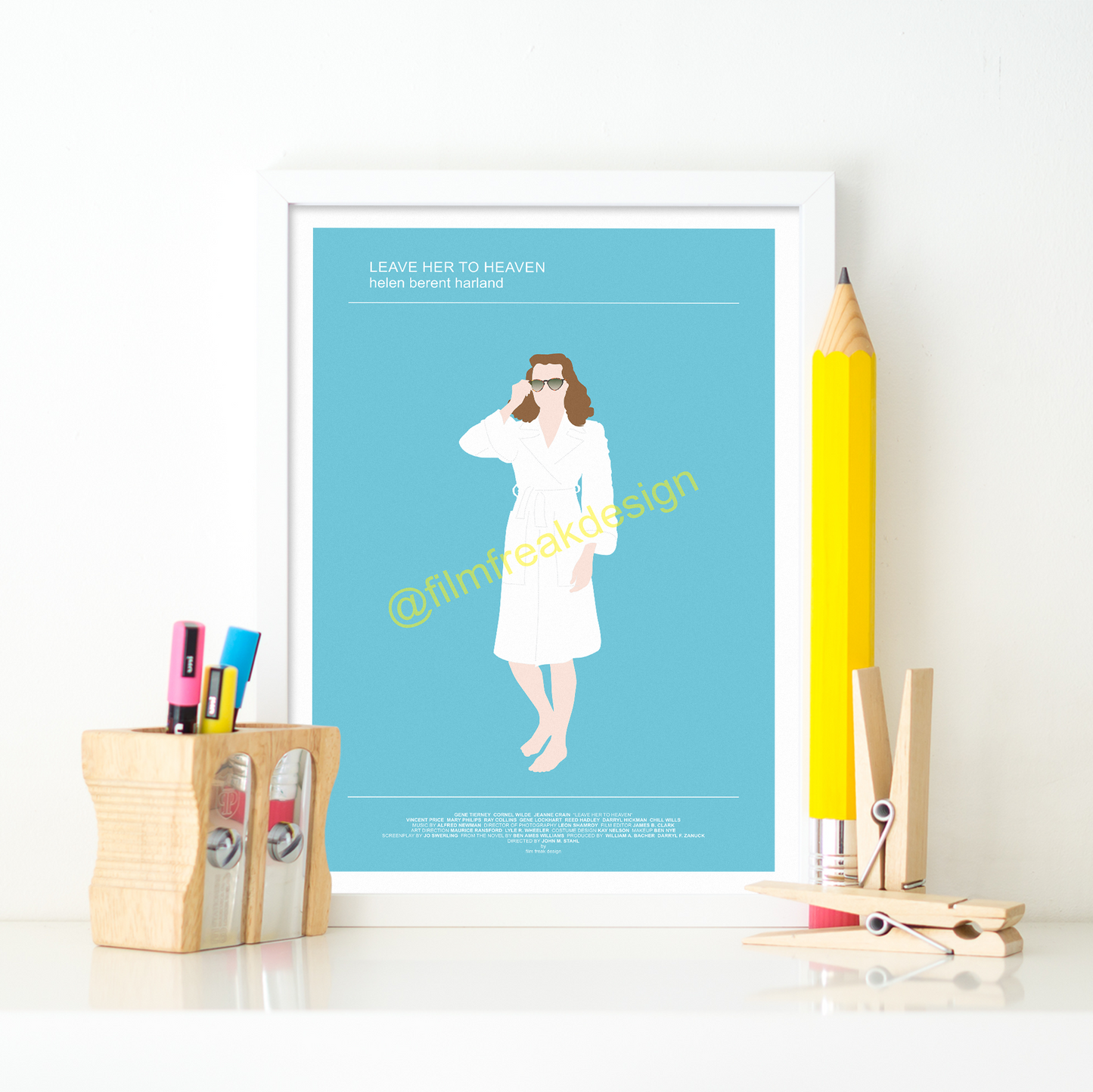 Leave Her to Heaven poster, Gene Tierney, Femme Fatale Murder Killer Noir