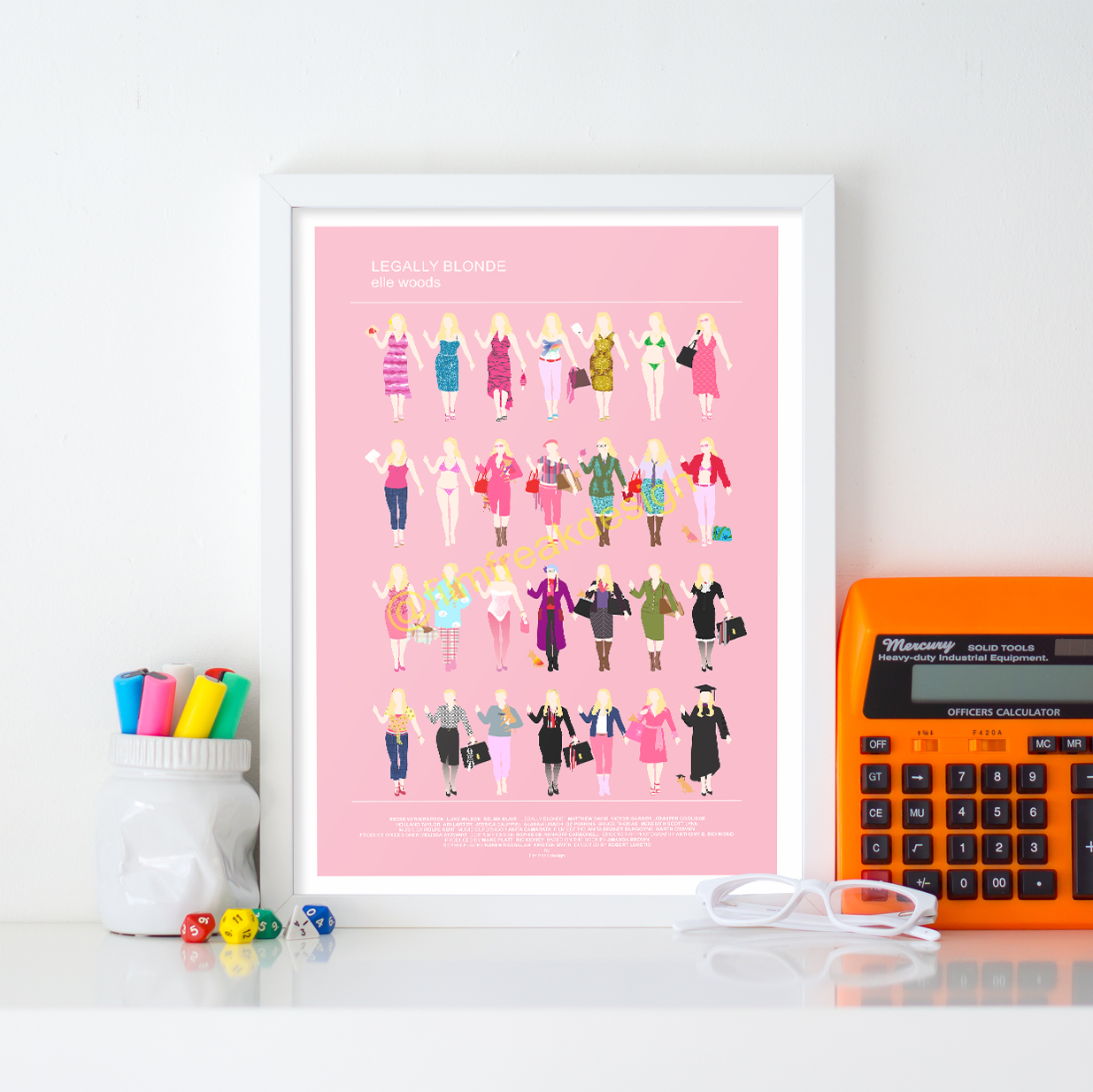 Legally Blonde Minimalist Fashion Poster, Elle Woods