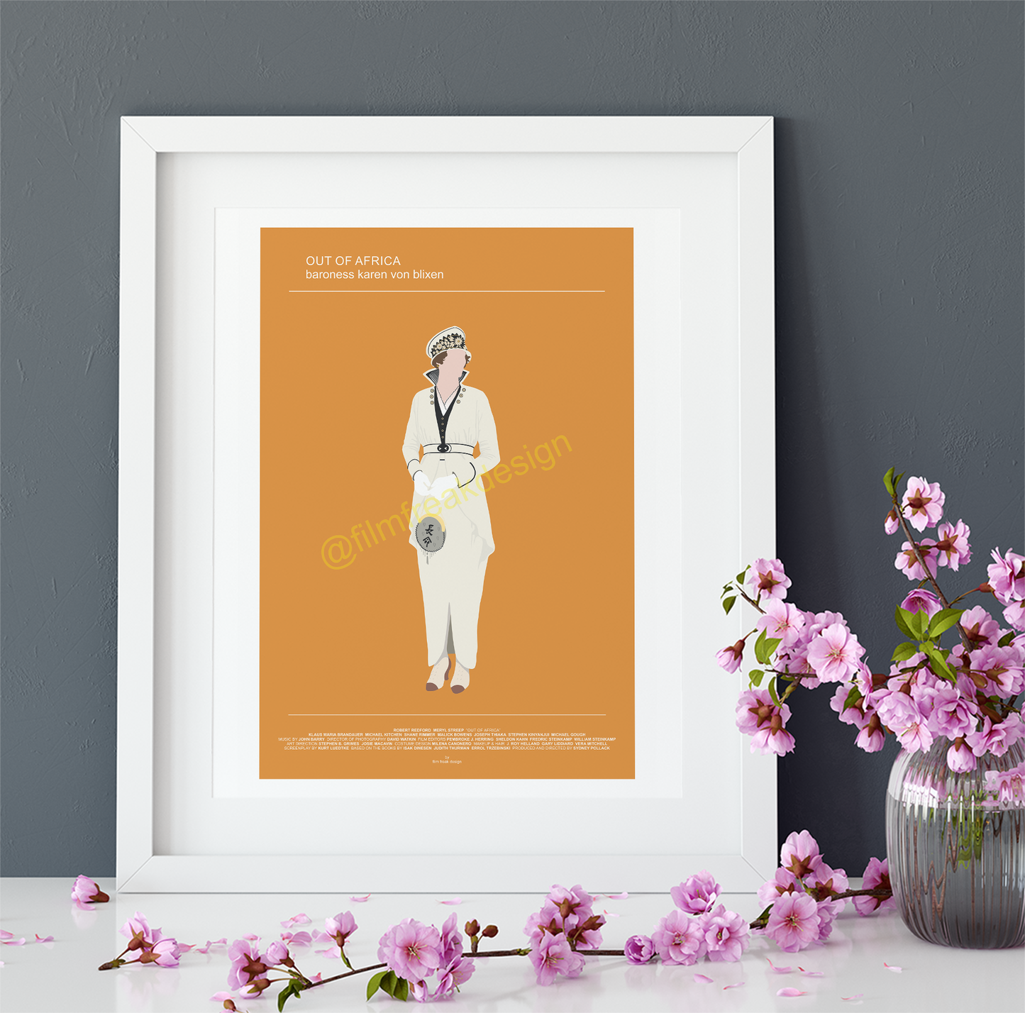 New item! Out of Africa wardrobe poster, Meryl Streep as Karen Blixen, 1985 movie