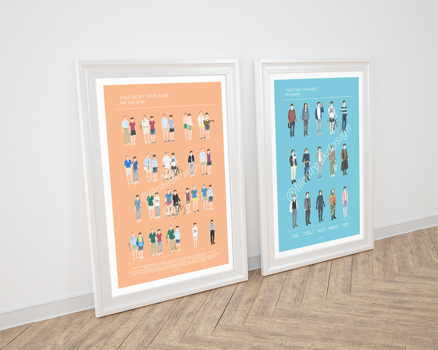 Timothée Chalamet set of posters, Call Me By Your Name + Filmography