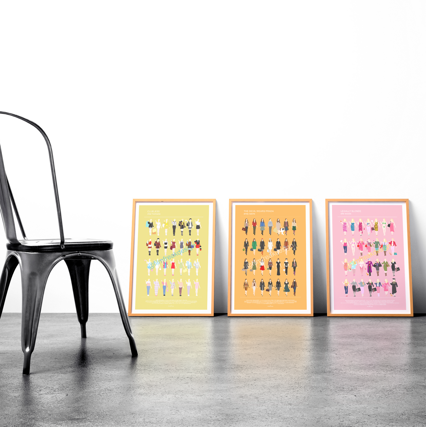 Clueless, The Devil Wears Prada and Legally Blonde Set of 3 fashion movie posters