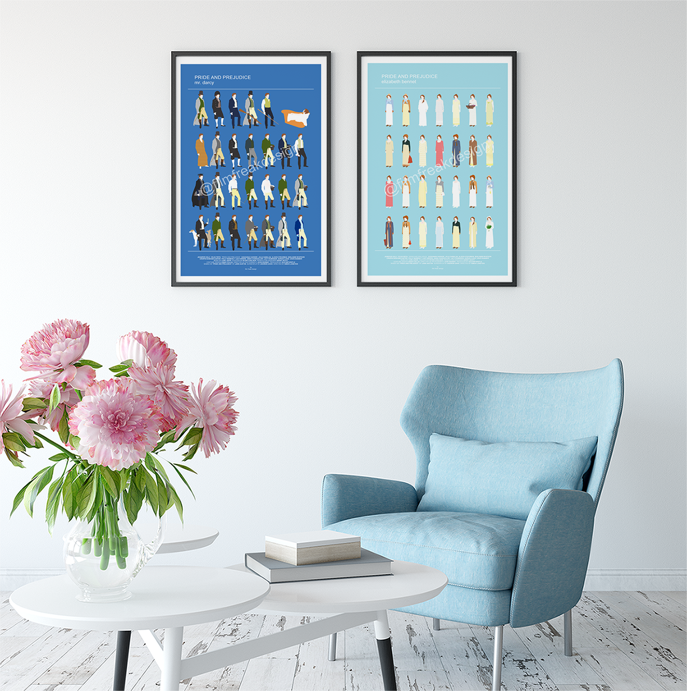 Pride and Prejudice wall art - Elizabeth Bennet & Mr. Darcy