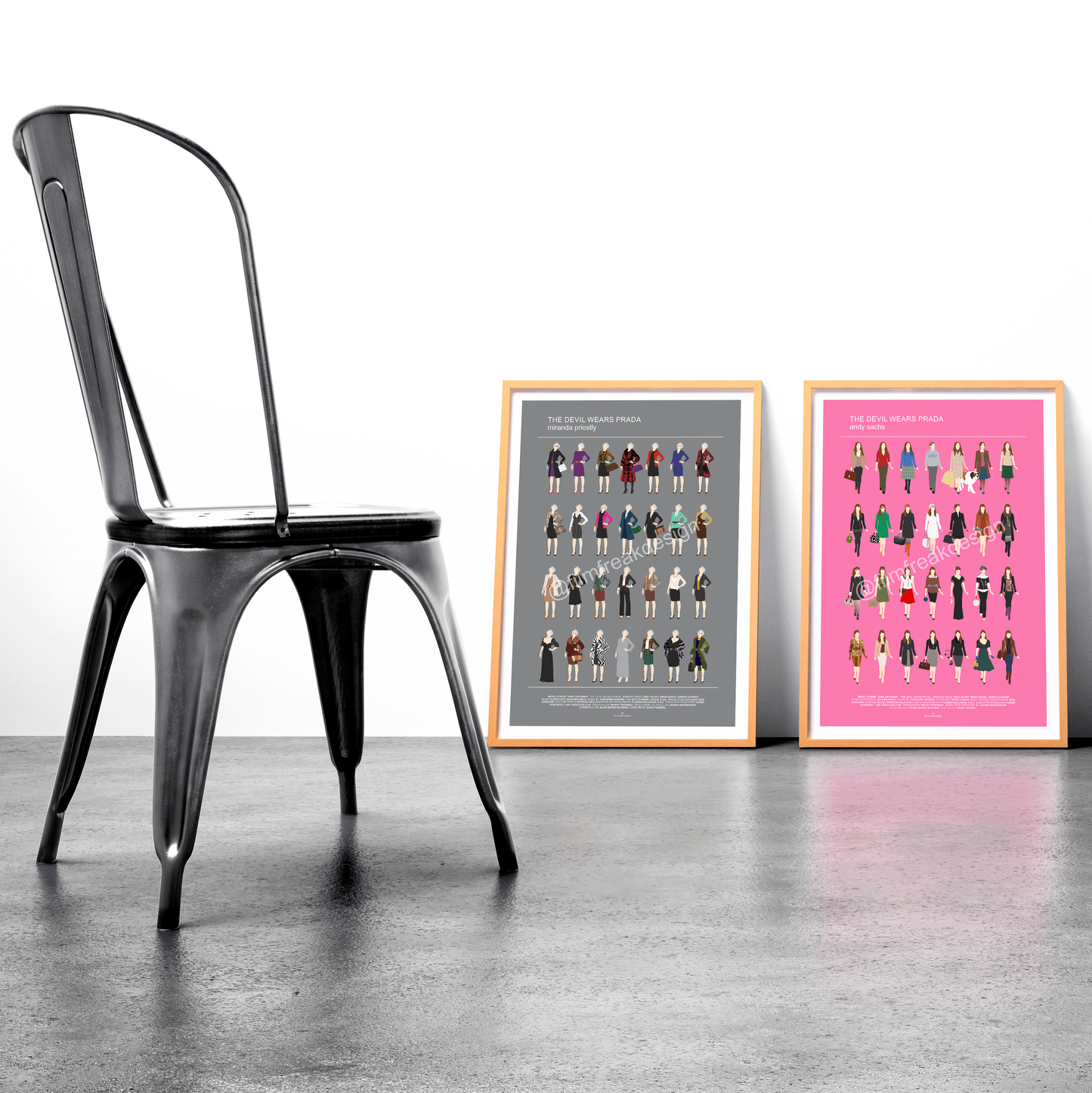 The Devil Wears Prada set of 2 prints - Miranda Priestly / Andy Sachs