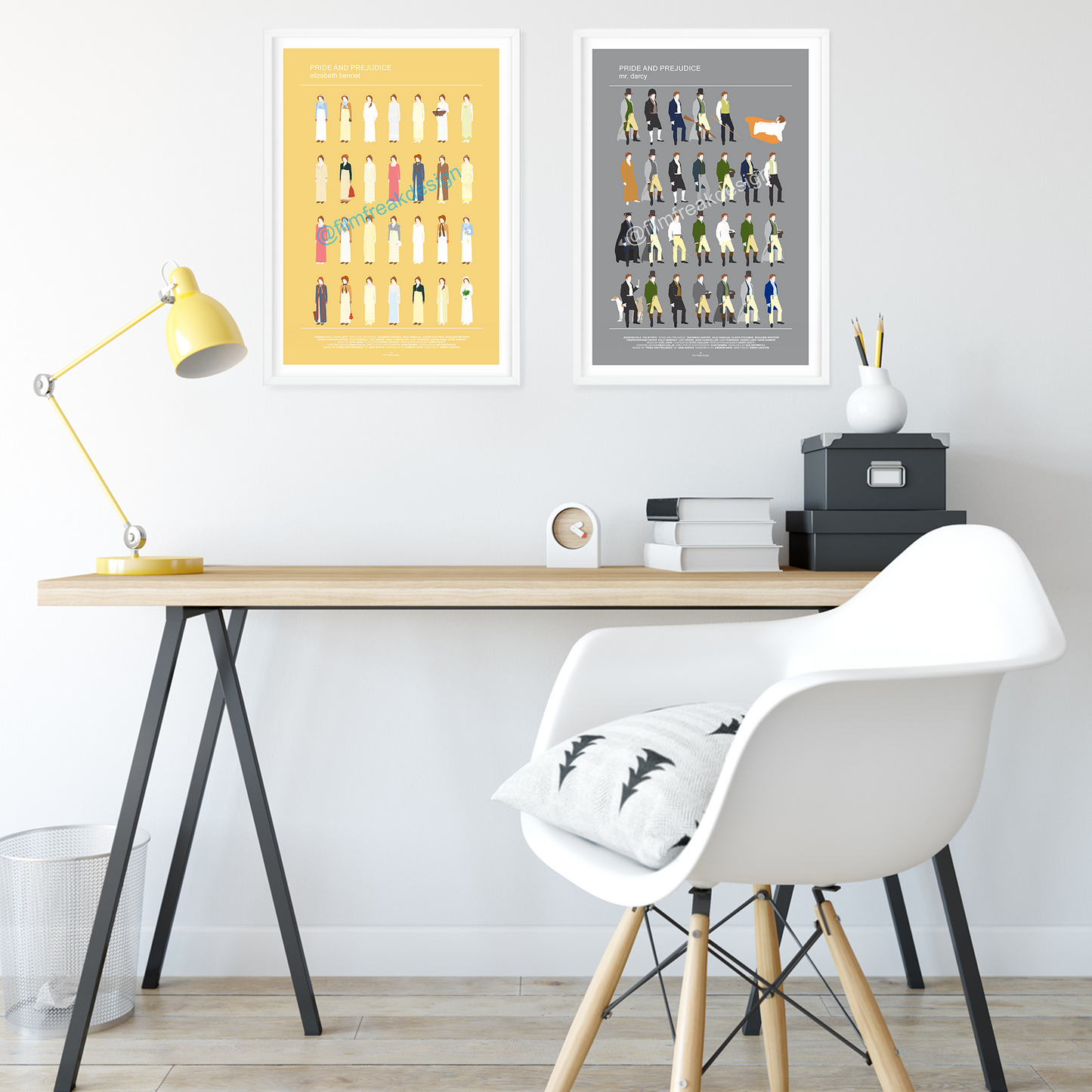 Pride and Prejudice Set of 2 minimalist posters