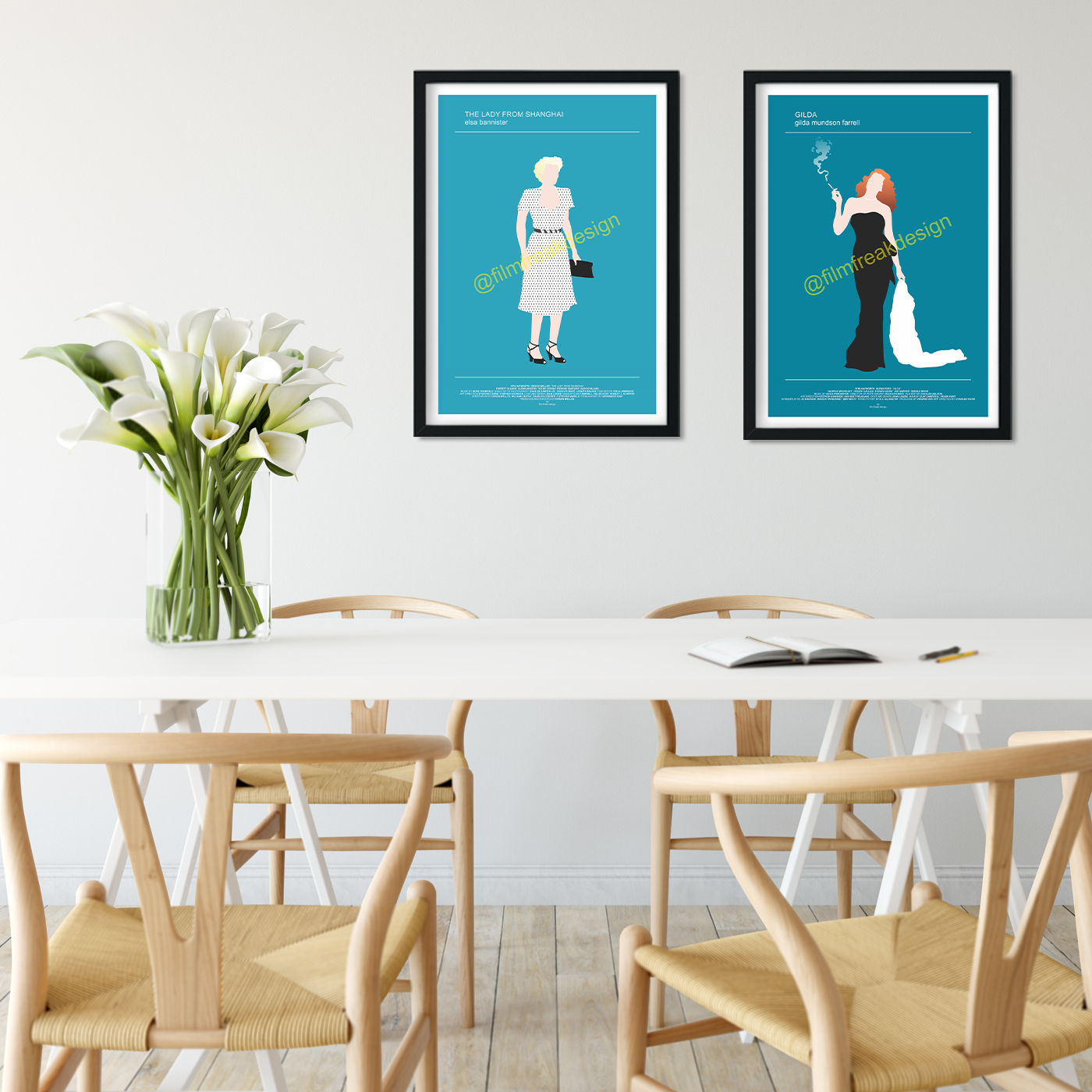 Rita Hayworth Set of 2 posters, Gilda and The Lady of Shanghai