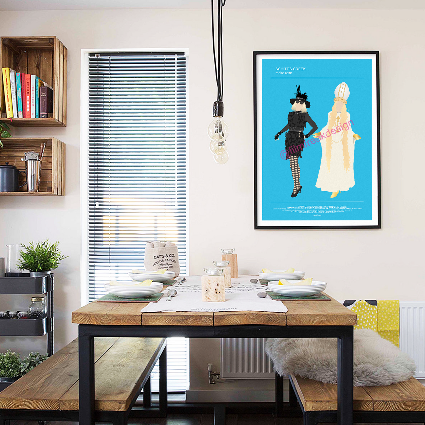 New item! Moira Rose's fashion on Schitt's Creek, wardrobe fan art poster