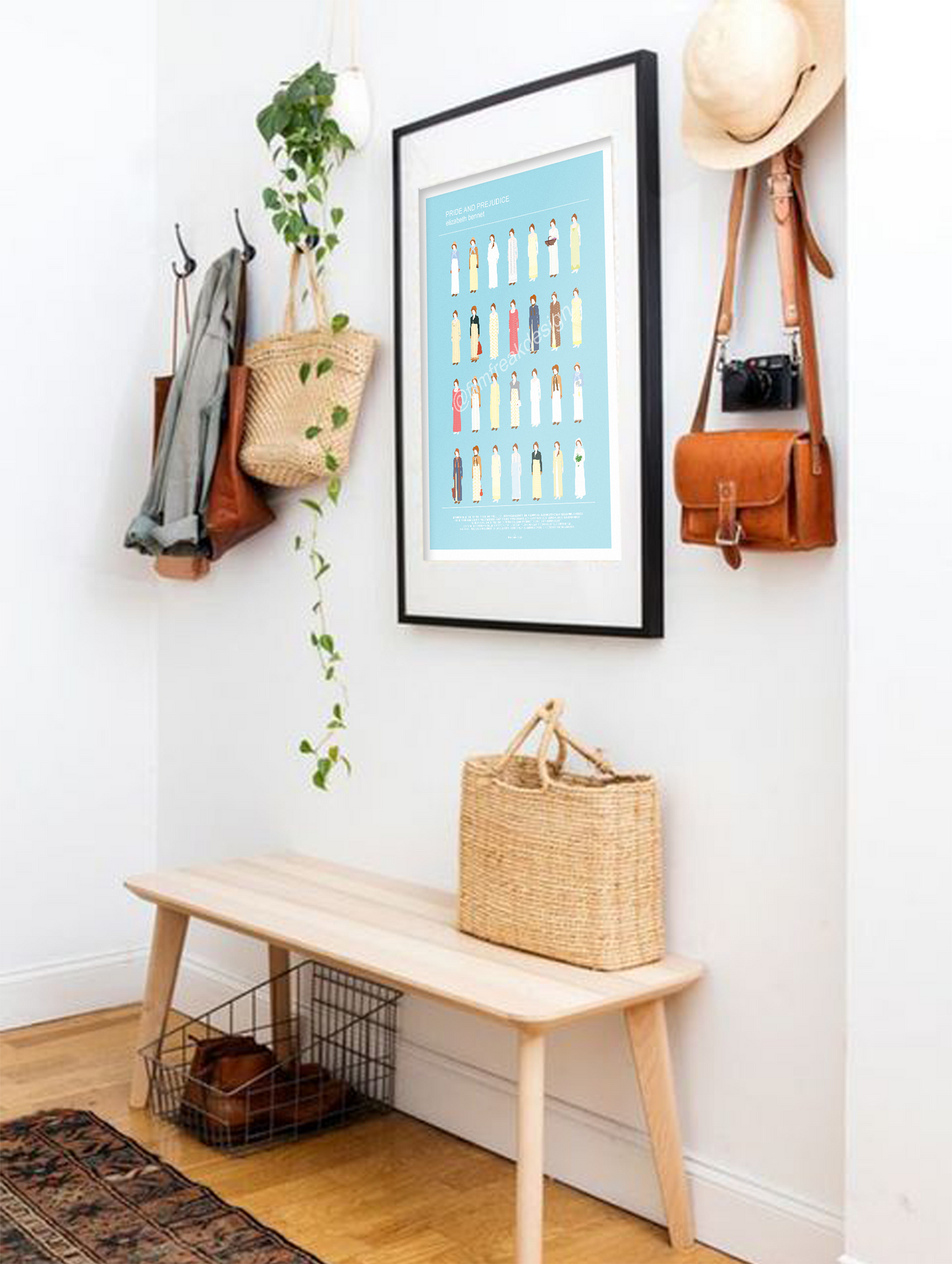 Elizabeth Bennet fashion poster, Jane Austen Pride and Prejudice