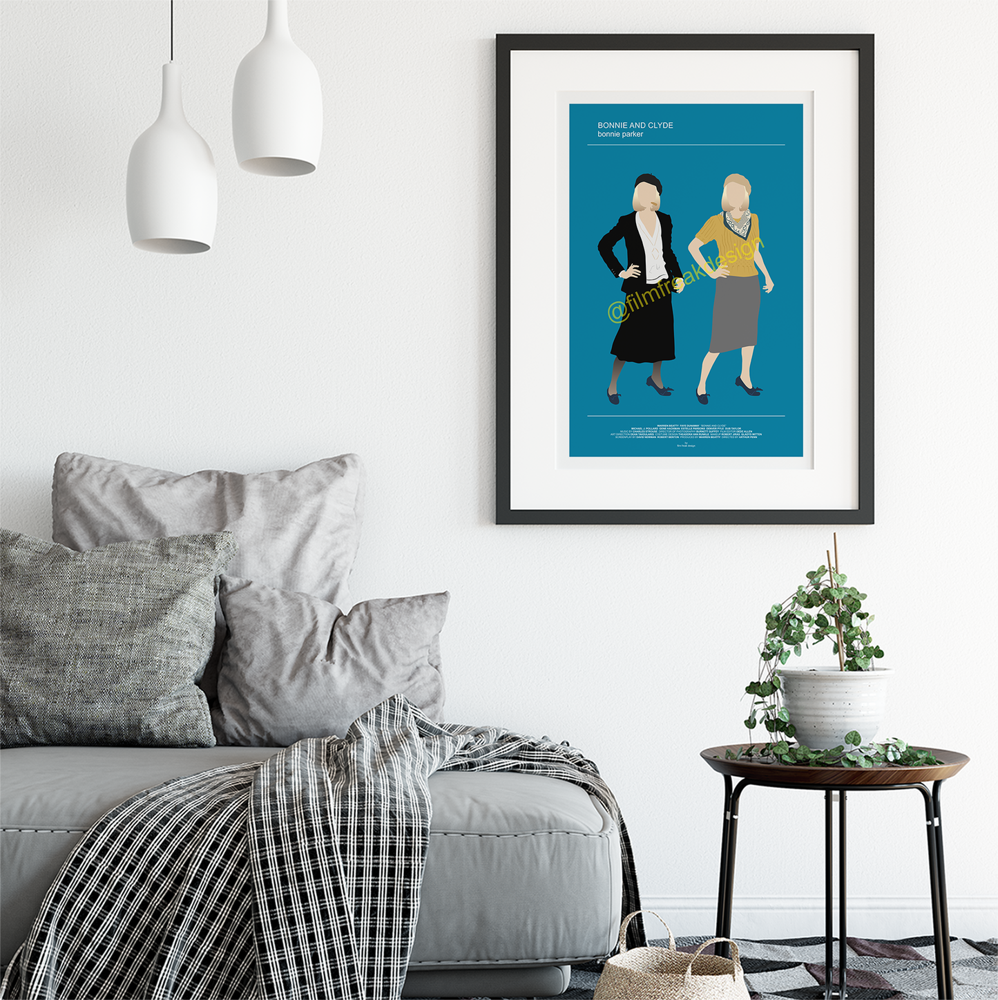 New item! Bonnie and Clyde poster, Faye Dunaway wardrobe print
