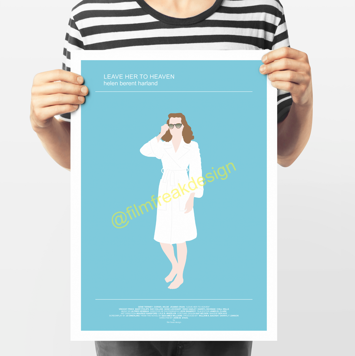 Leave Her to Heaven poster, Gene Tierney, Femme Fatale Murder Killer Noir