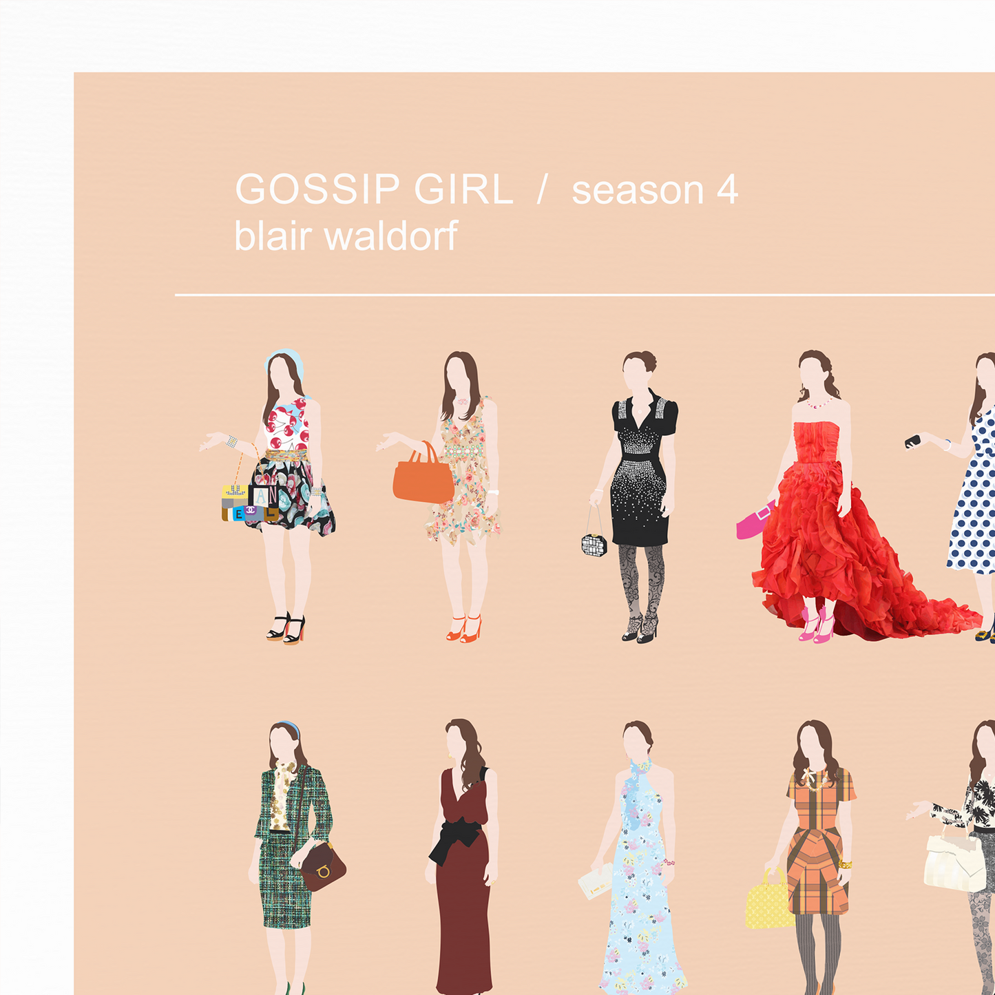 Gossip Girl Blair Waldorf Set Of 4 Posters