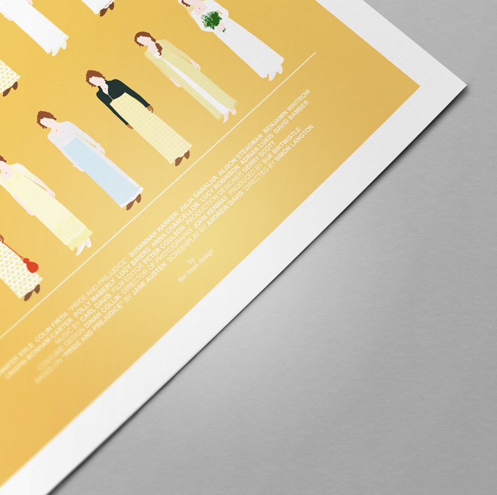 Pride and Prejudice regency poster, Elizabeth Bennet, Jane Austen