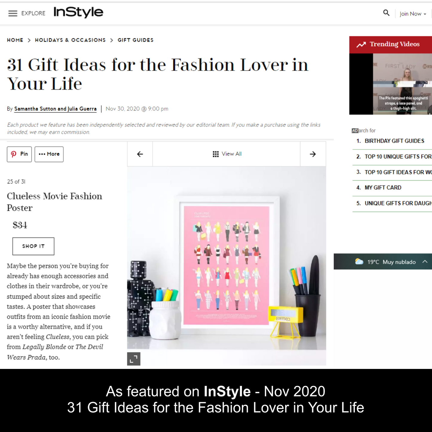 Clueless Movie Poster, Cher Horowitz fashion illustration