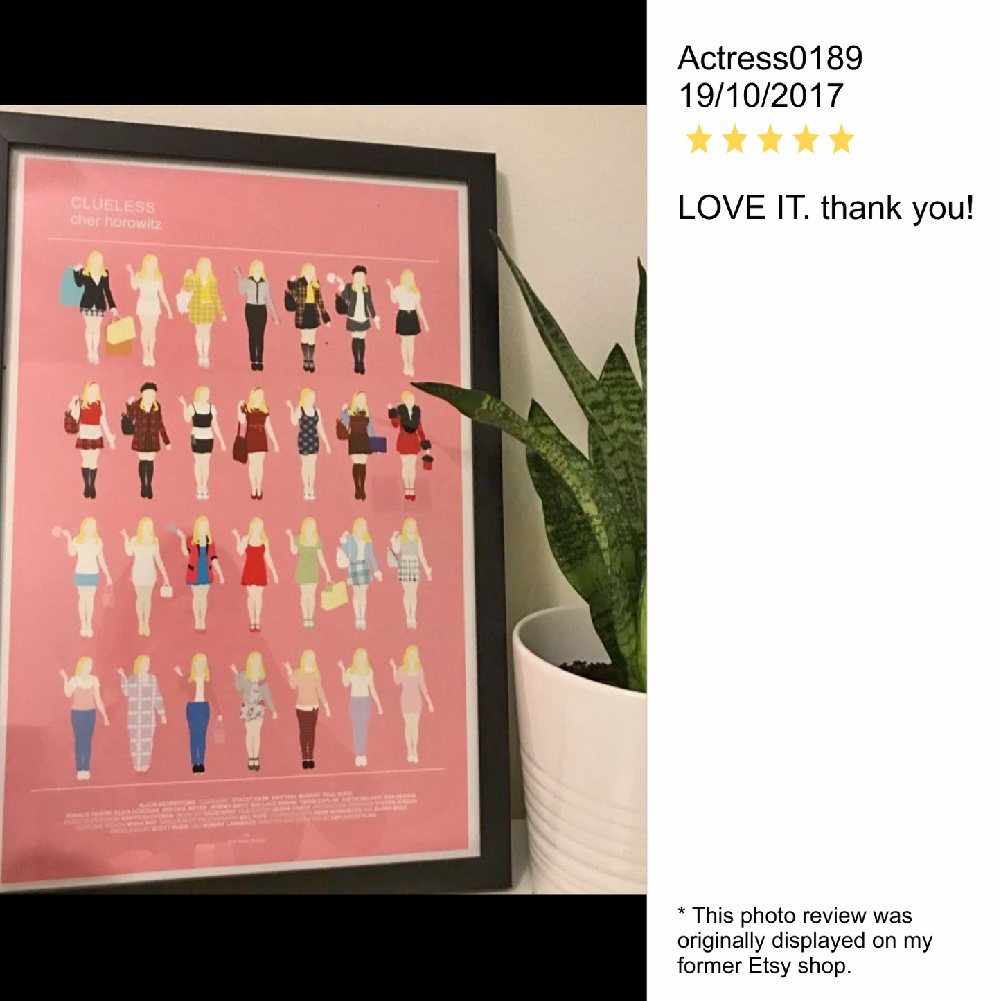 Clueless Movie Poster, Cher Horowitz fashion illustration