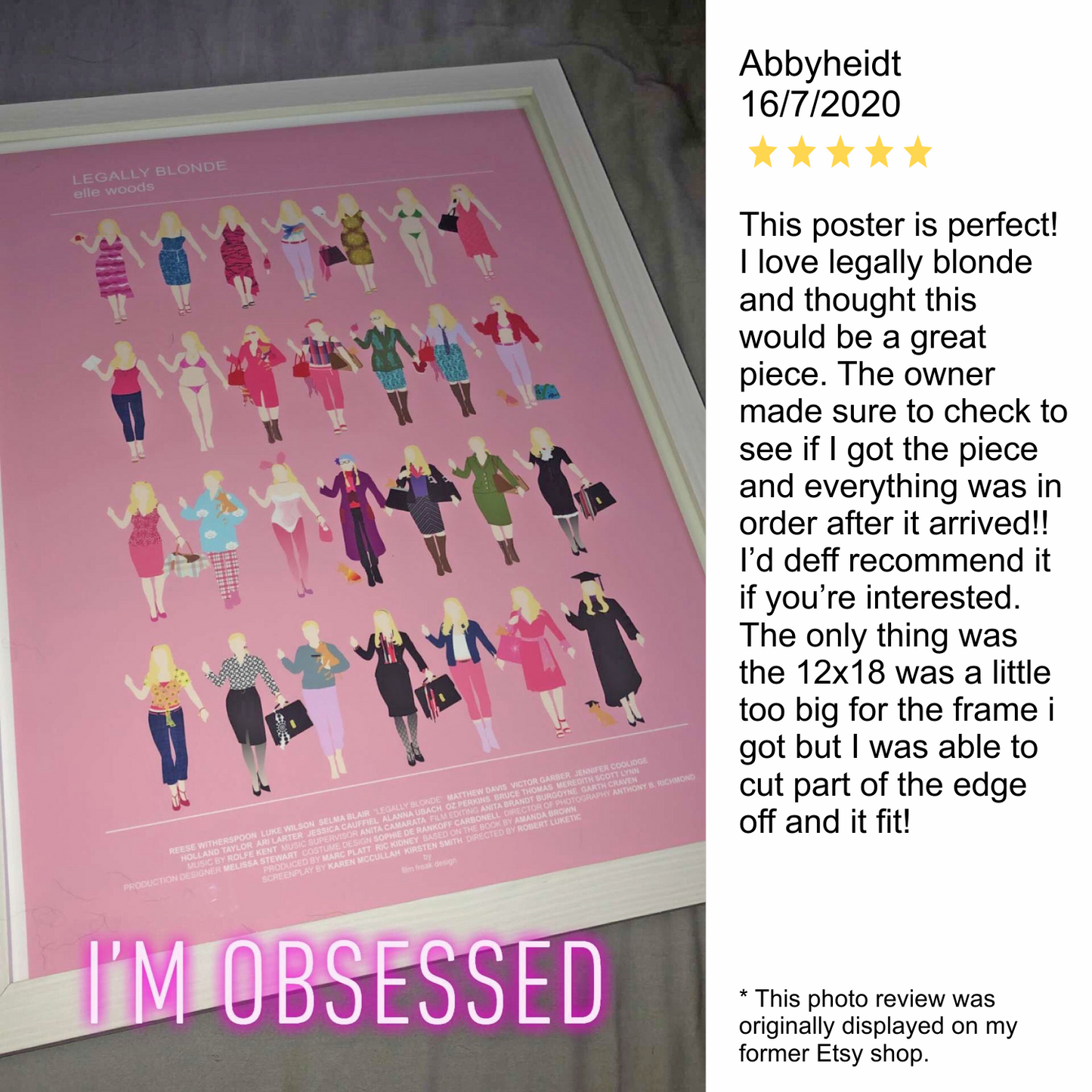 Legally Blonde Minimalist Fashion Poster, Elle Woods