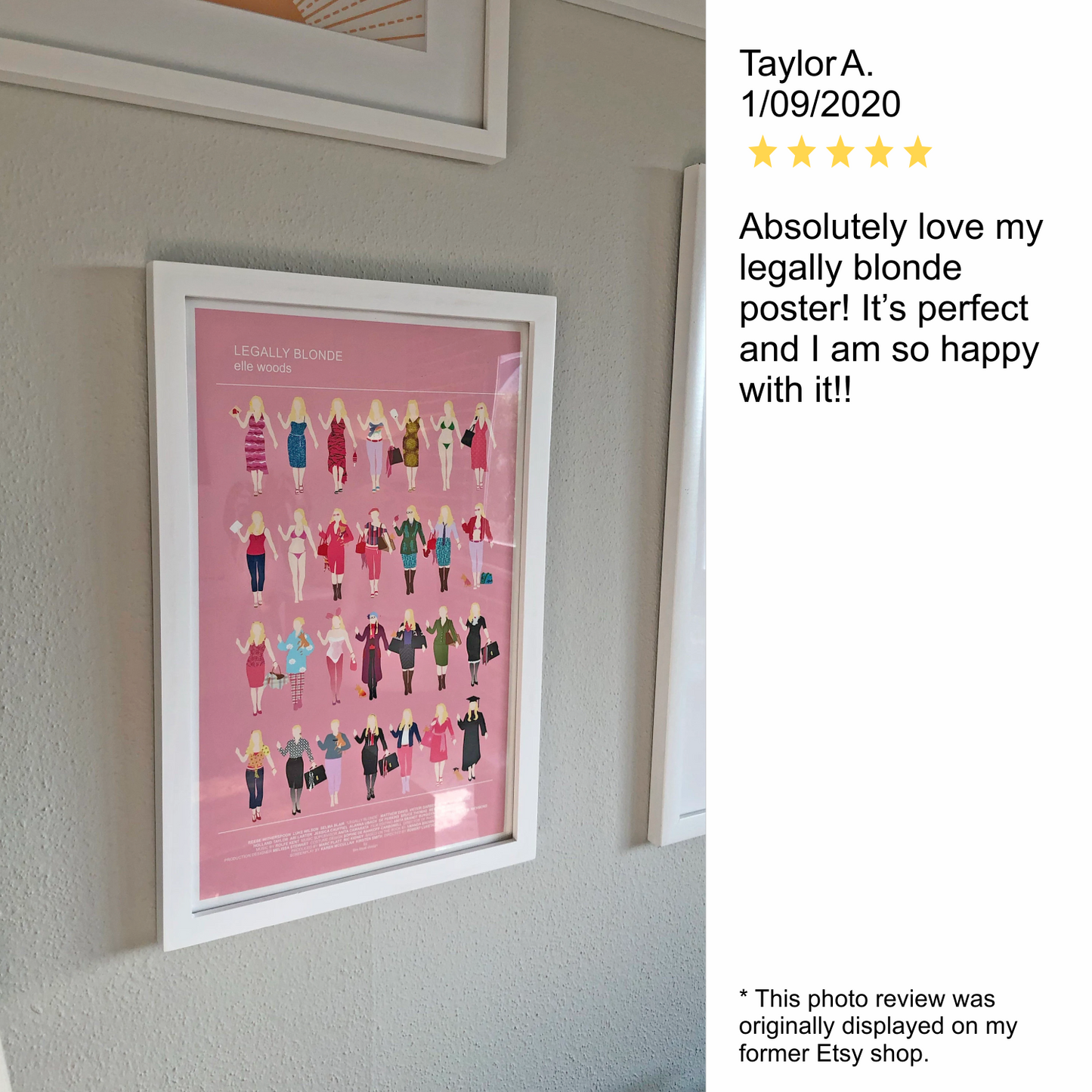 Legally Blonde Minimalist Fashion Poster, Elle Woods