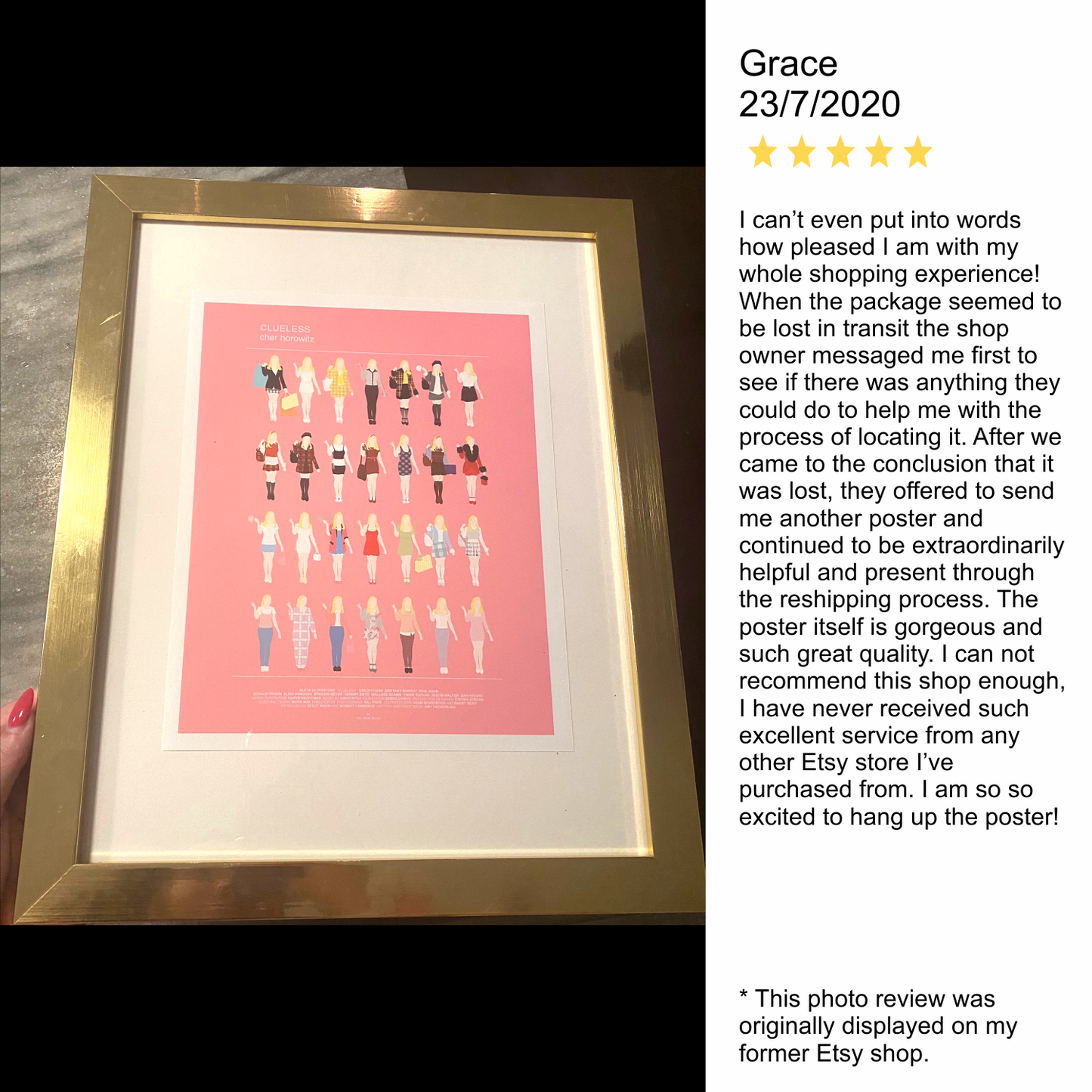 Clueless Movie Poster, Cher Horowitz fashion illustration