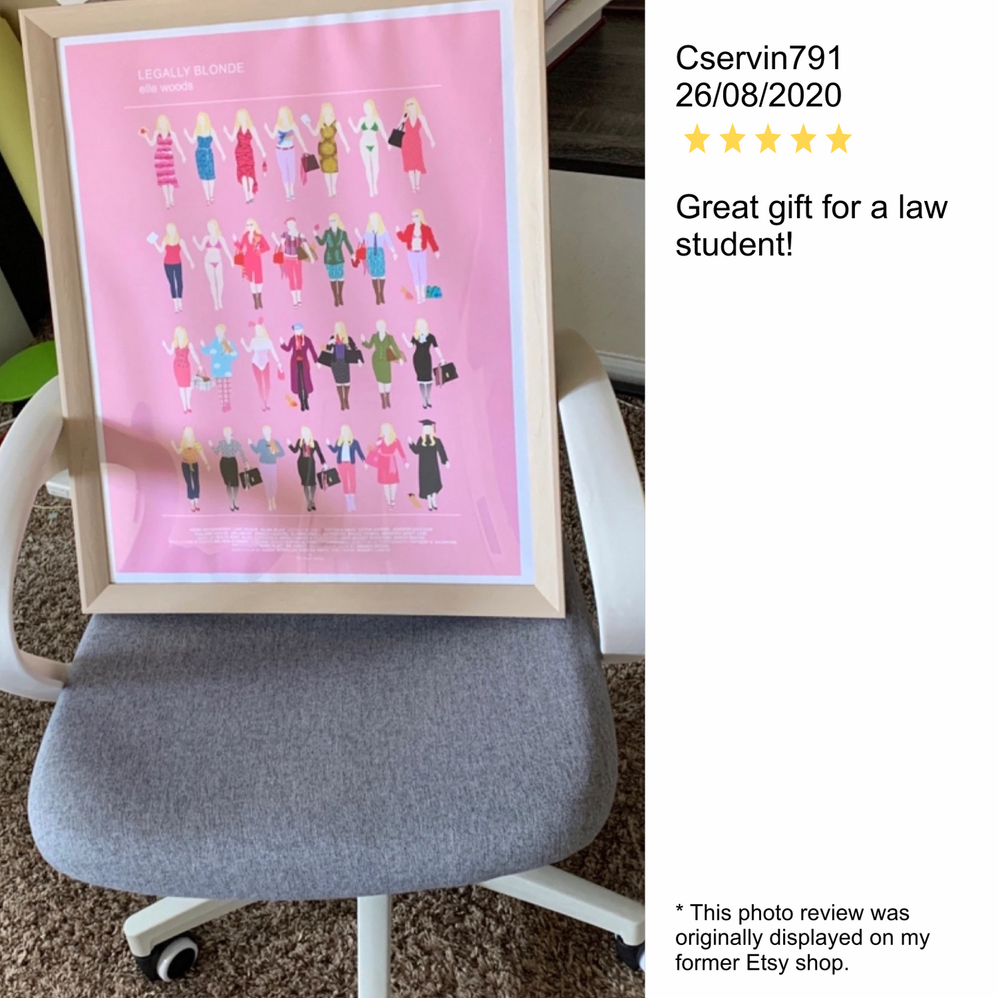 Legally Blonde Minimalist Fashion Poster, Elle Woods