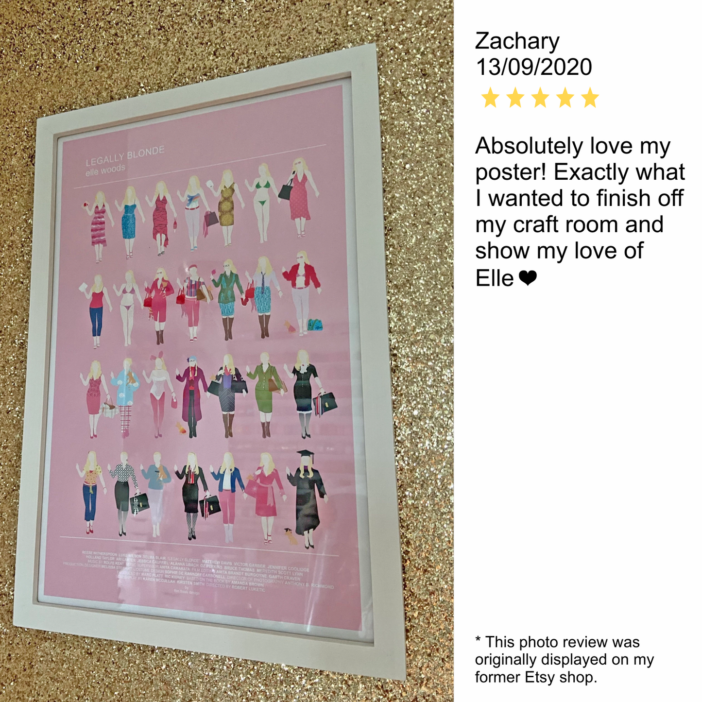 Legally Blonde Minimalist Fashion Poster, Elle Woods