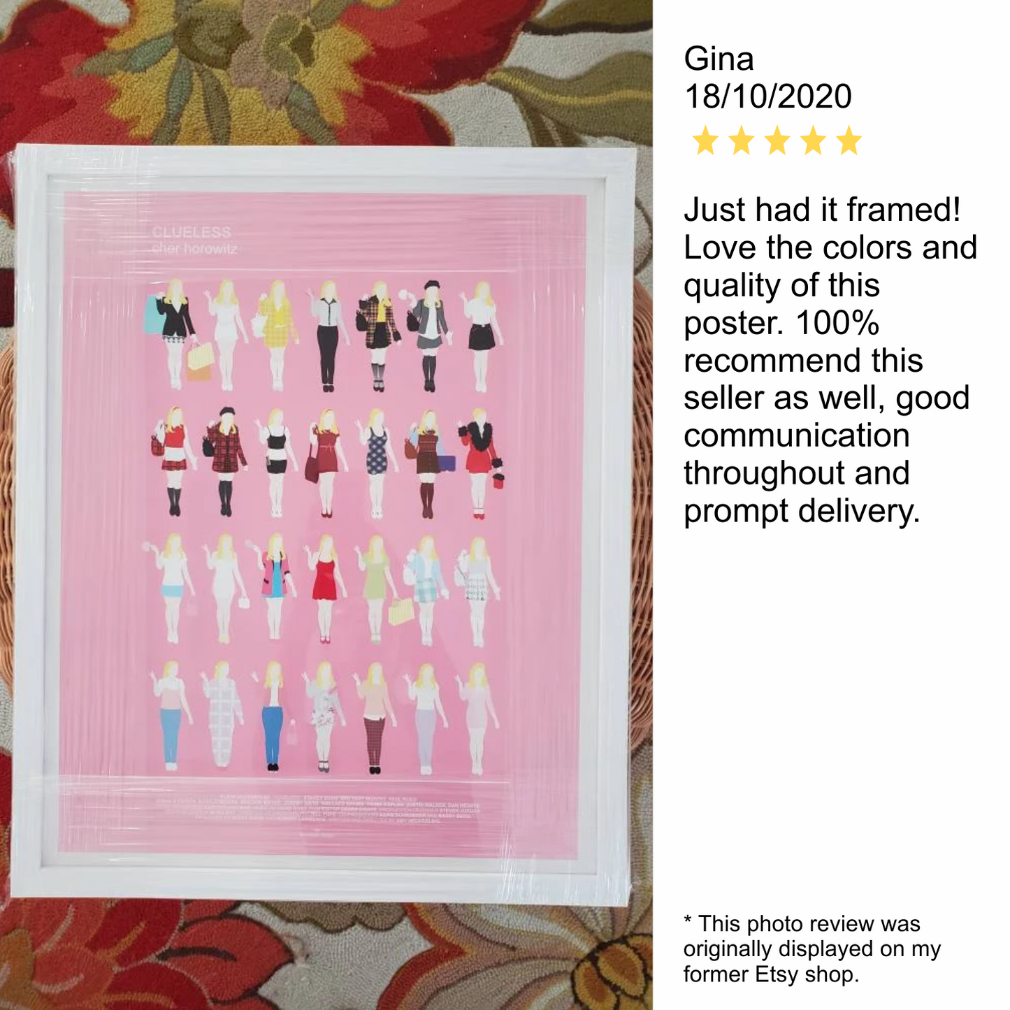 Clueless Movie Poster, Cher Horowitz fashion illustration