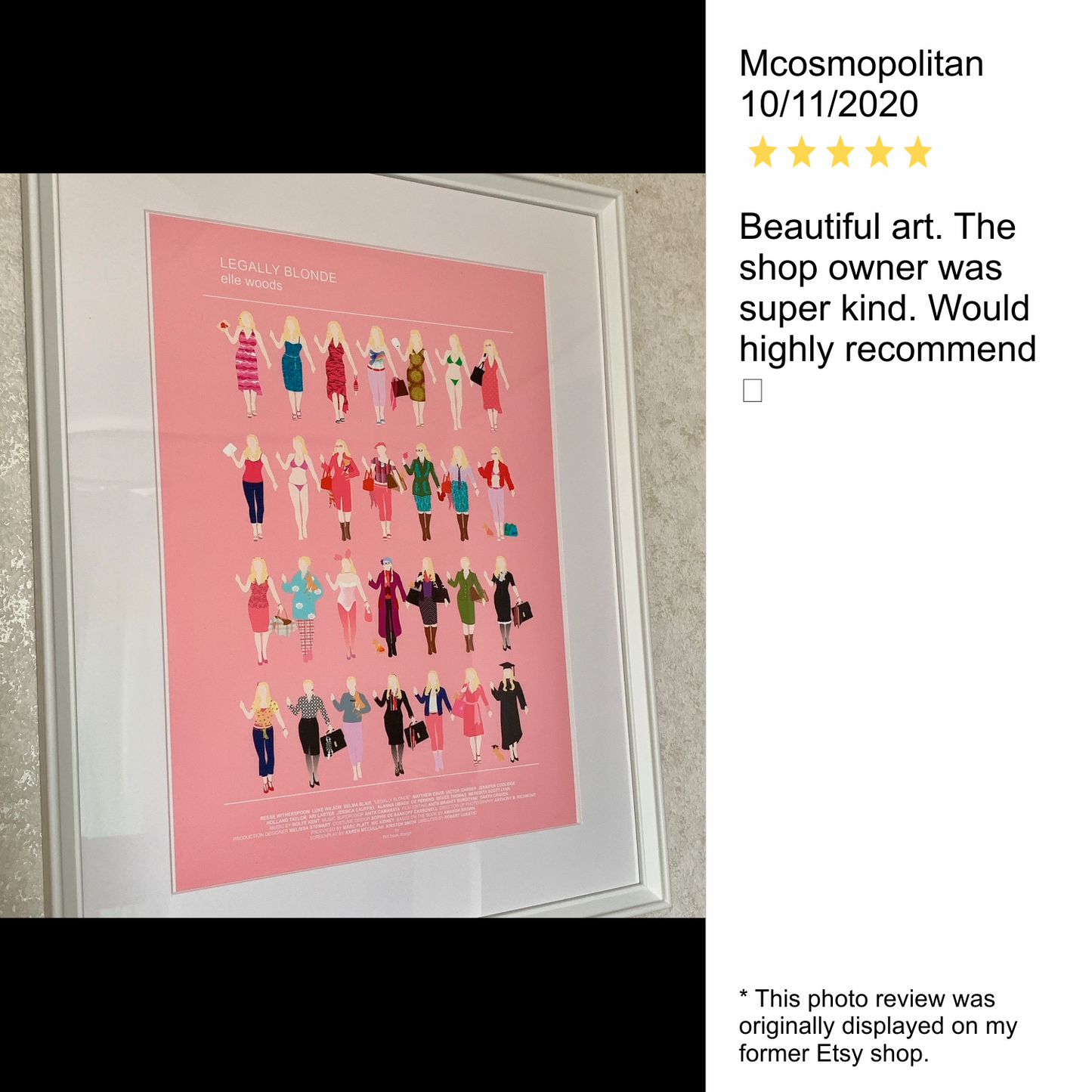 Legally Blonde Minimalist Fashion Poster, Elle Woods