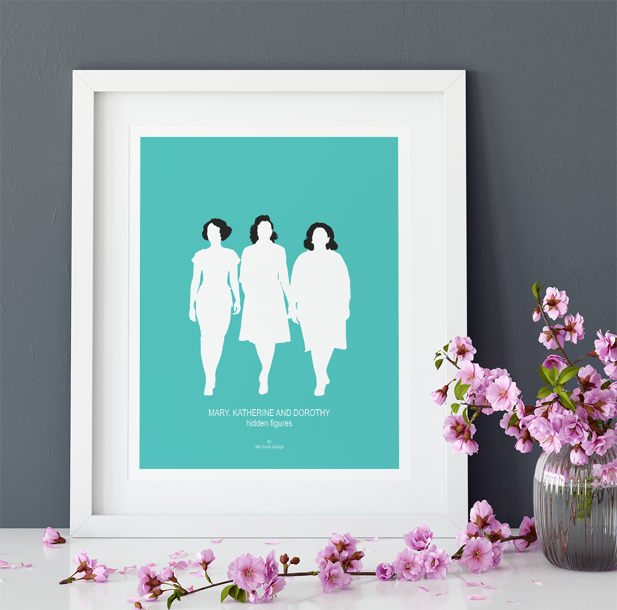 Hidden Figures Minimalist Movie Poster - Katherine Johnson Dorothy Vaughan Mary Jackson