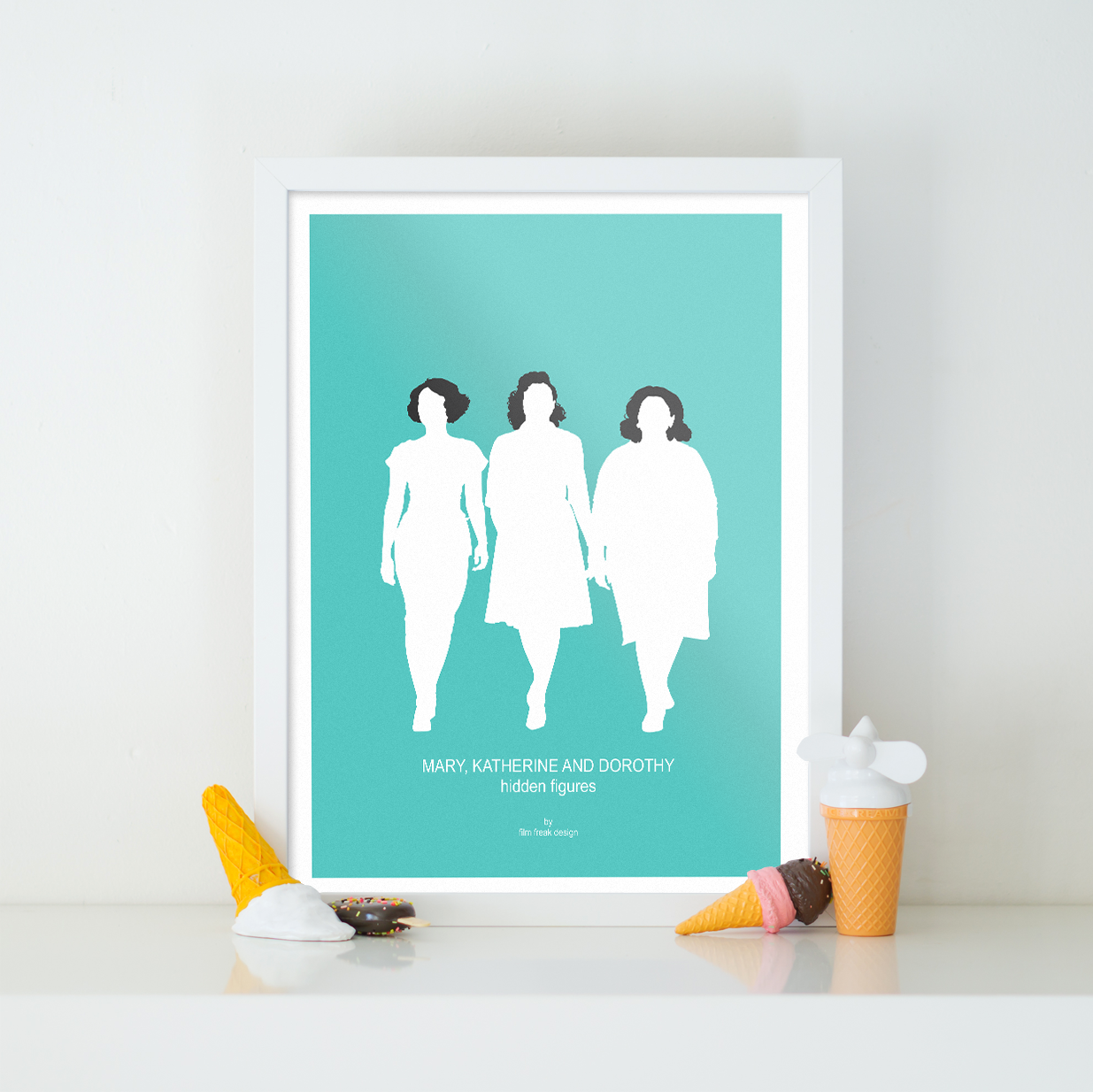 Hidden Figures Minimalist Movie Poster - Katherine Johnson Dorothy Vaughan Mary Jackson