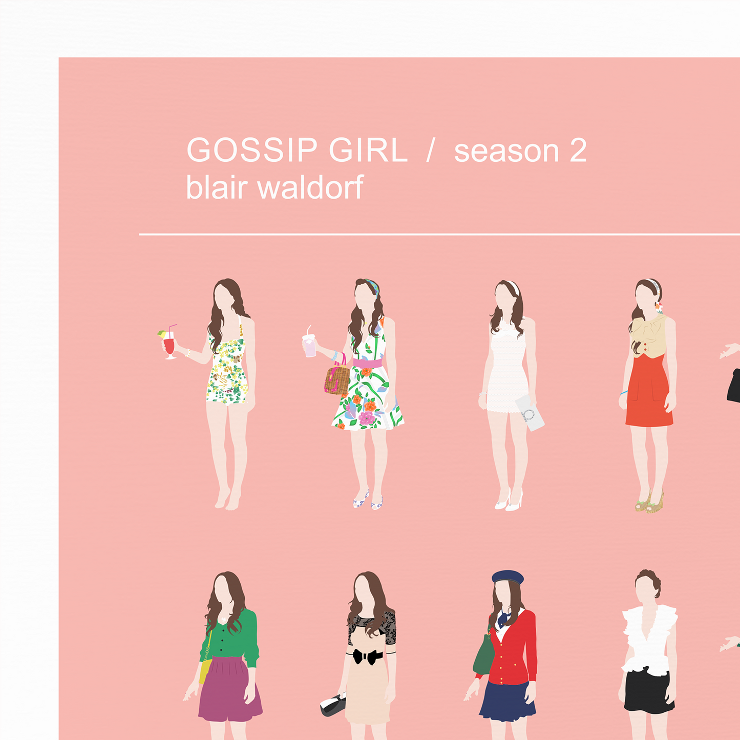 New item! Gossip Girl, Blair Waldorf Set Of 6 Posters, Mix and Match