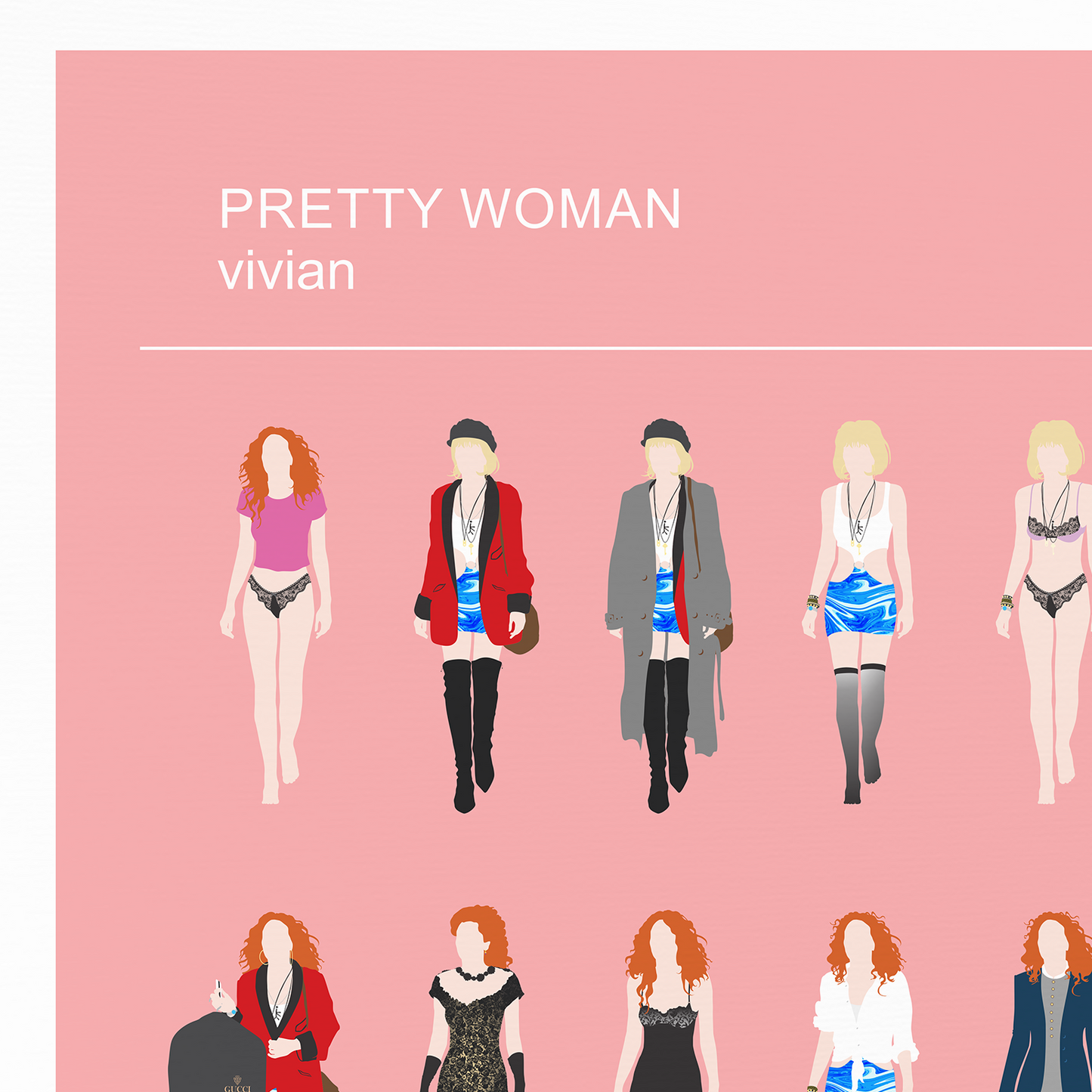 Pretty Woman Movie Poster Julia Roberts and all her looks