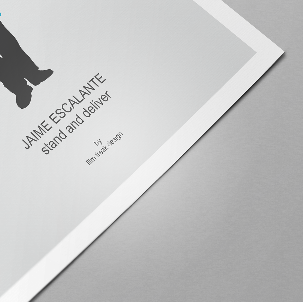 Stand and Deliver poster, Edward James Olmos print as teacher Jaime Escalante