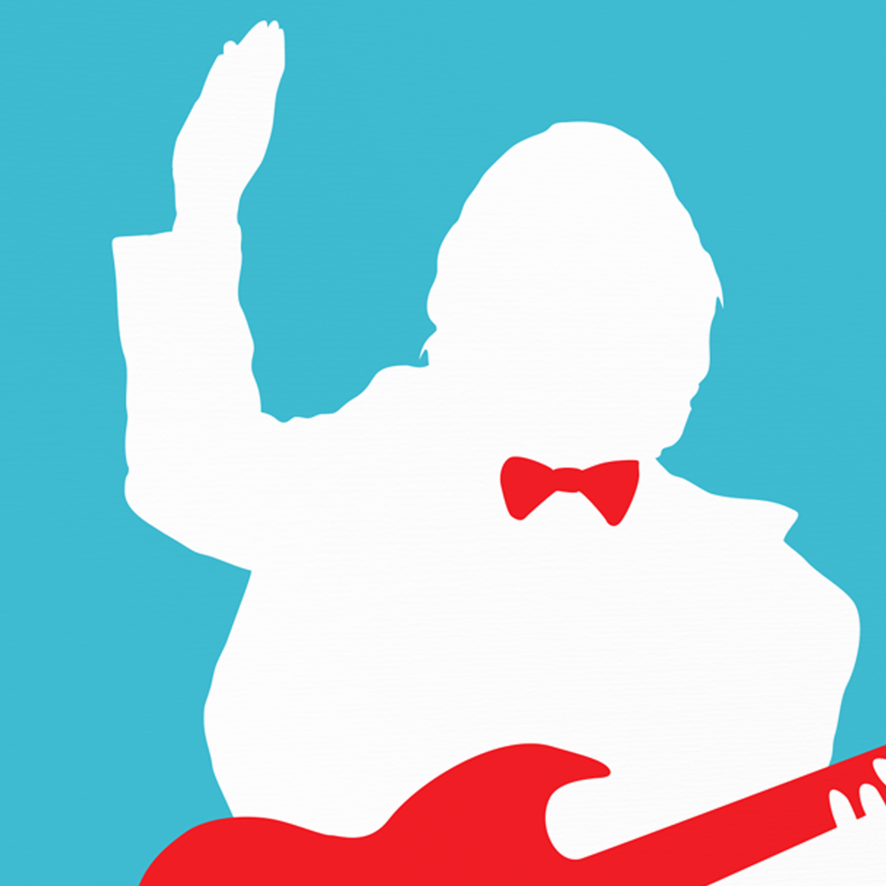 School of Rock minimalist movie print, Jack Black as Dewey Finn