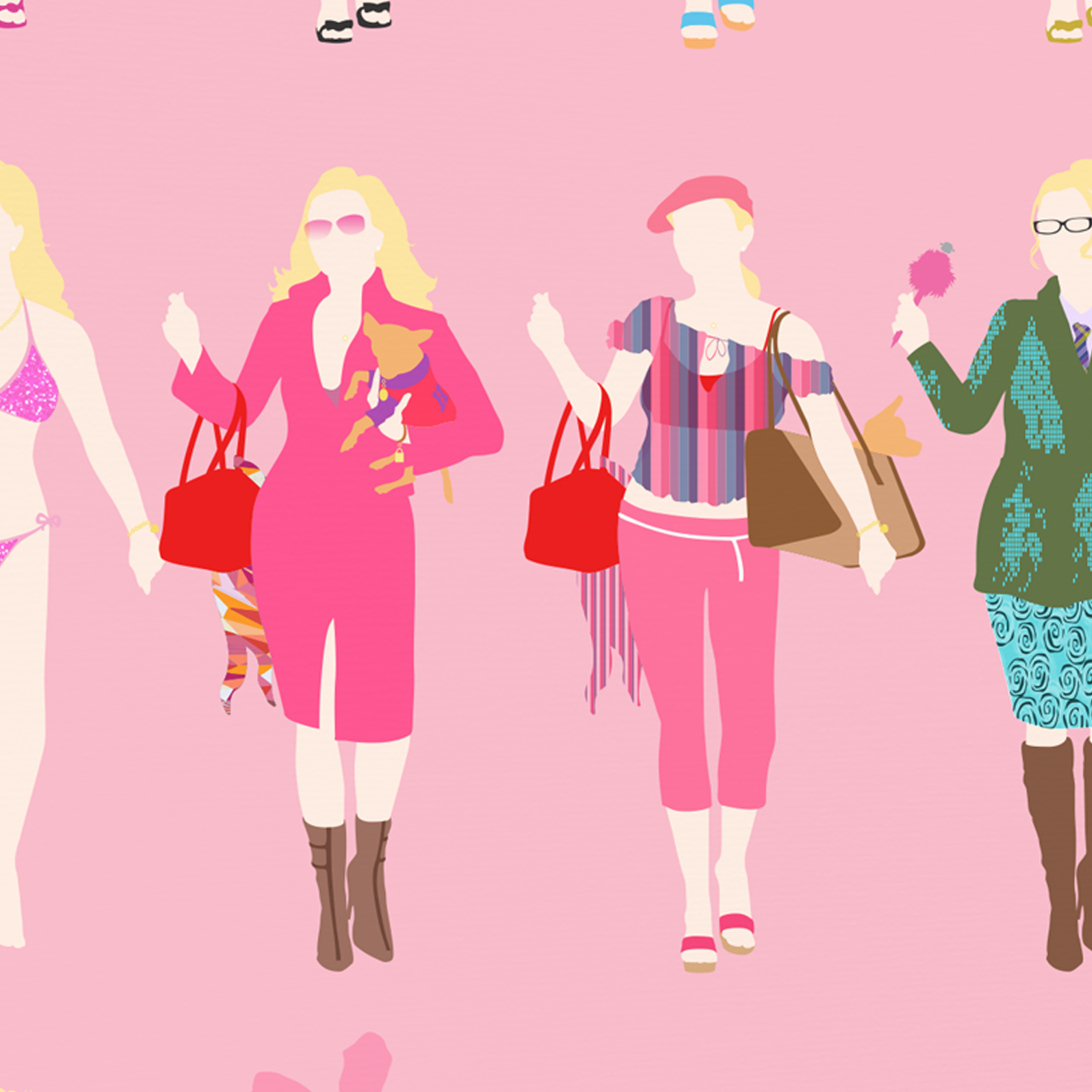 Legally Blonde Minimalist Fashion Poster, Elle Woods