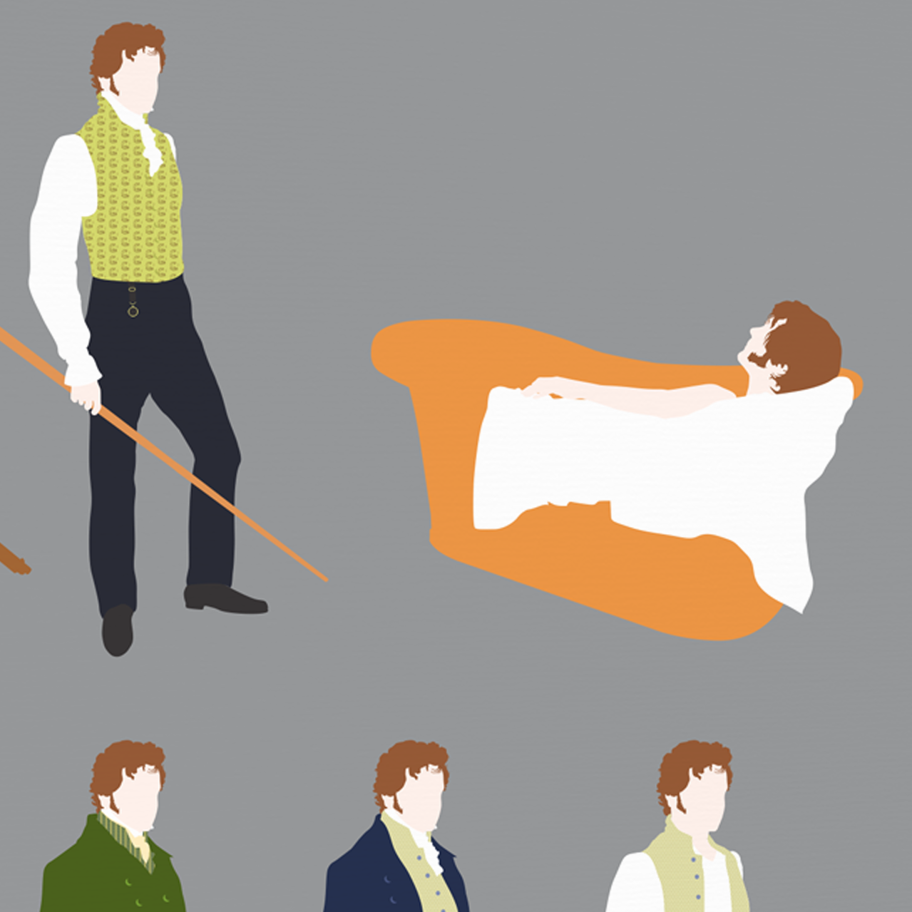 Colin Firth as Mr Darcy Regency poster, Pride and Prejudice 1995 BBC TV series